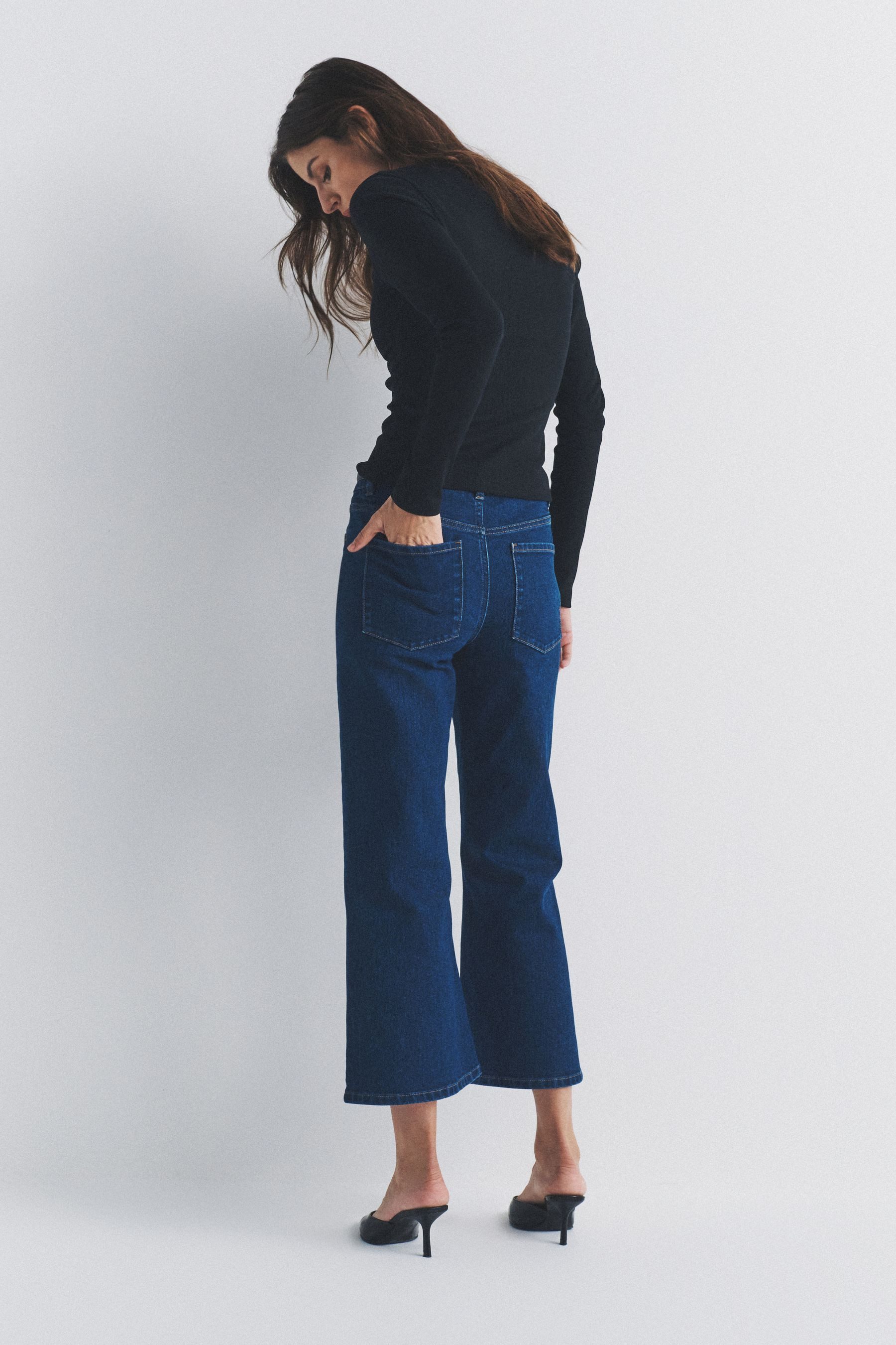 The Set Caprijeans The Set verkürzte Schlagjeans, 2er-Pack (2-tlg)