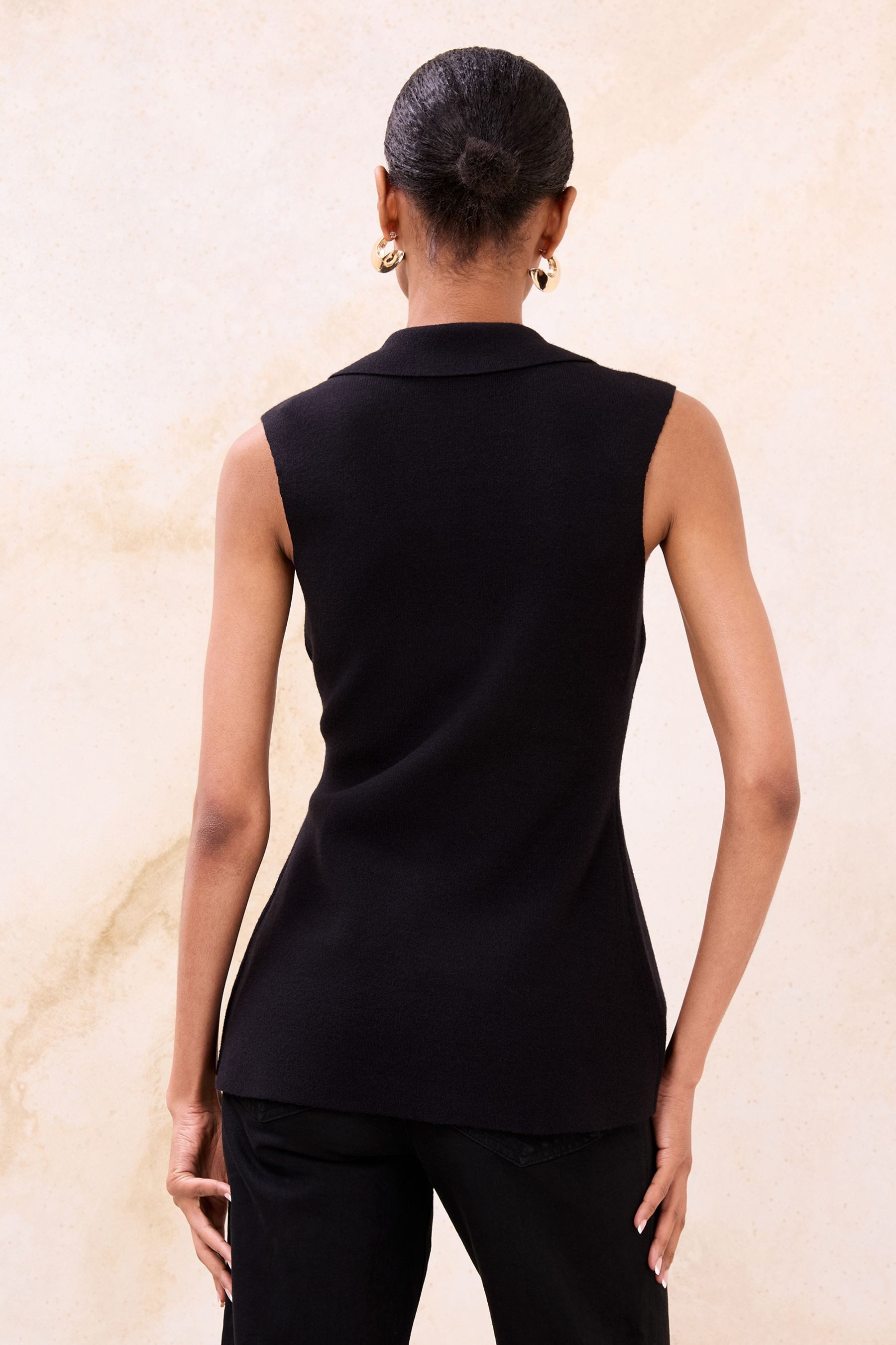 LIPSY Anzugweste Lipsy Strickpullunder mit V-Ausschnitt und Kragen (1-tlg) günstig online kaufen