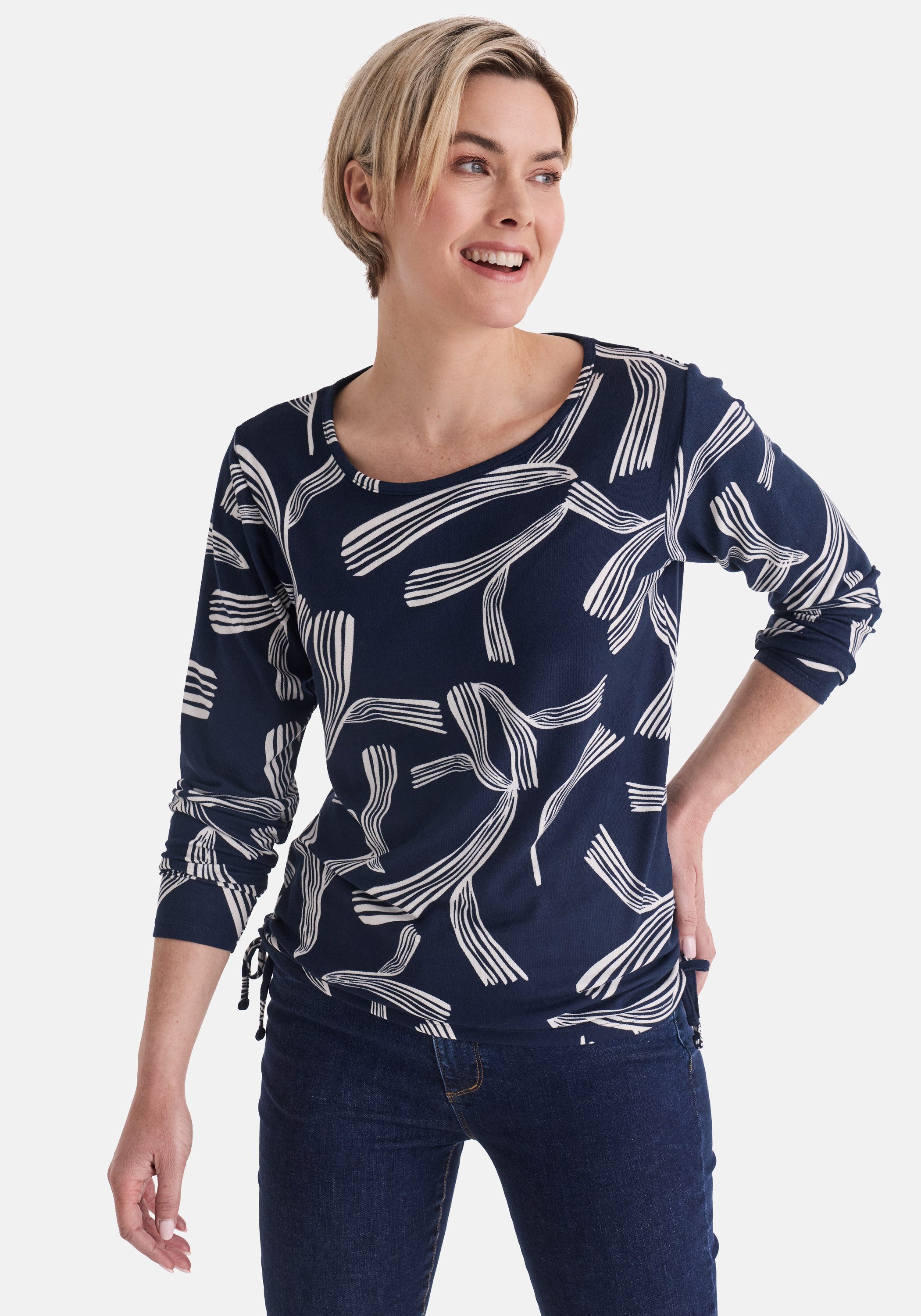 STOOKER WOMEN Langarmshirt CARA Langarmshirt Rundhals Langarmshirt Rundhals figurumspielend für Damen