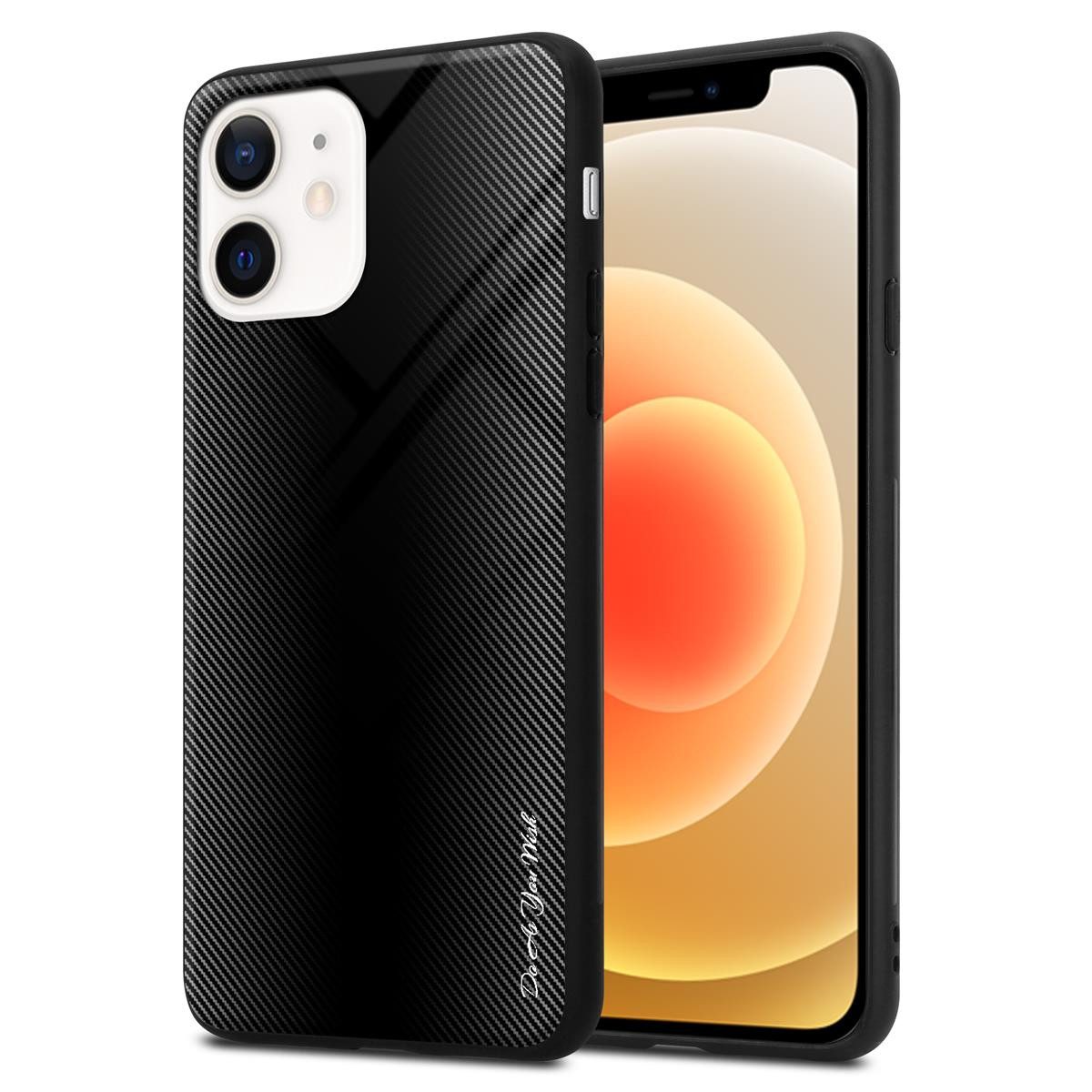 Cadorabo Handyhülle für iPhone 12 MINI Hülle Apple iPhone 12 MINI, Robustes Hard Case - Handy Schutzhülle - Hülle - Back Cover Bumper