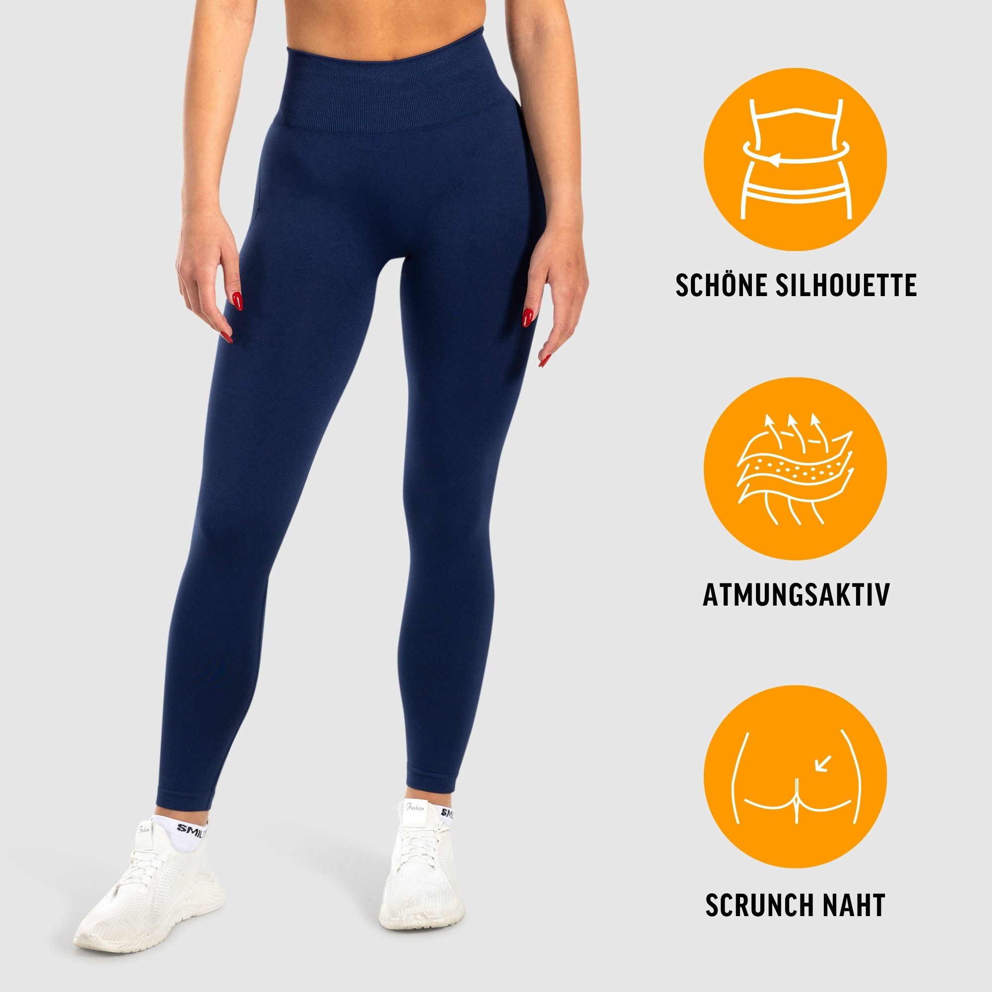 Smilodox Leggings Trixy, High Waist Yogahose mit Scrunch-Effekt, Stretch Sporthose nahtlos & figurformend, Push-Up Booty, elastischer Bund, Yoga