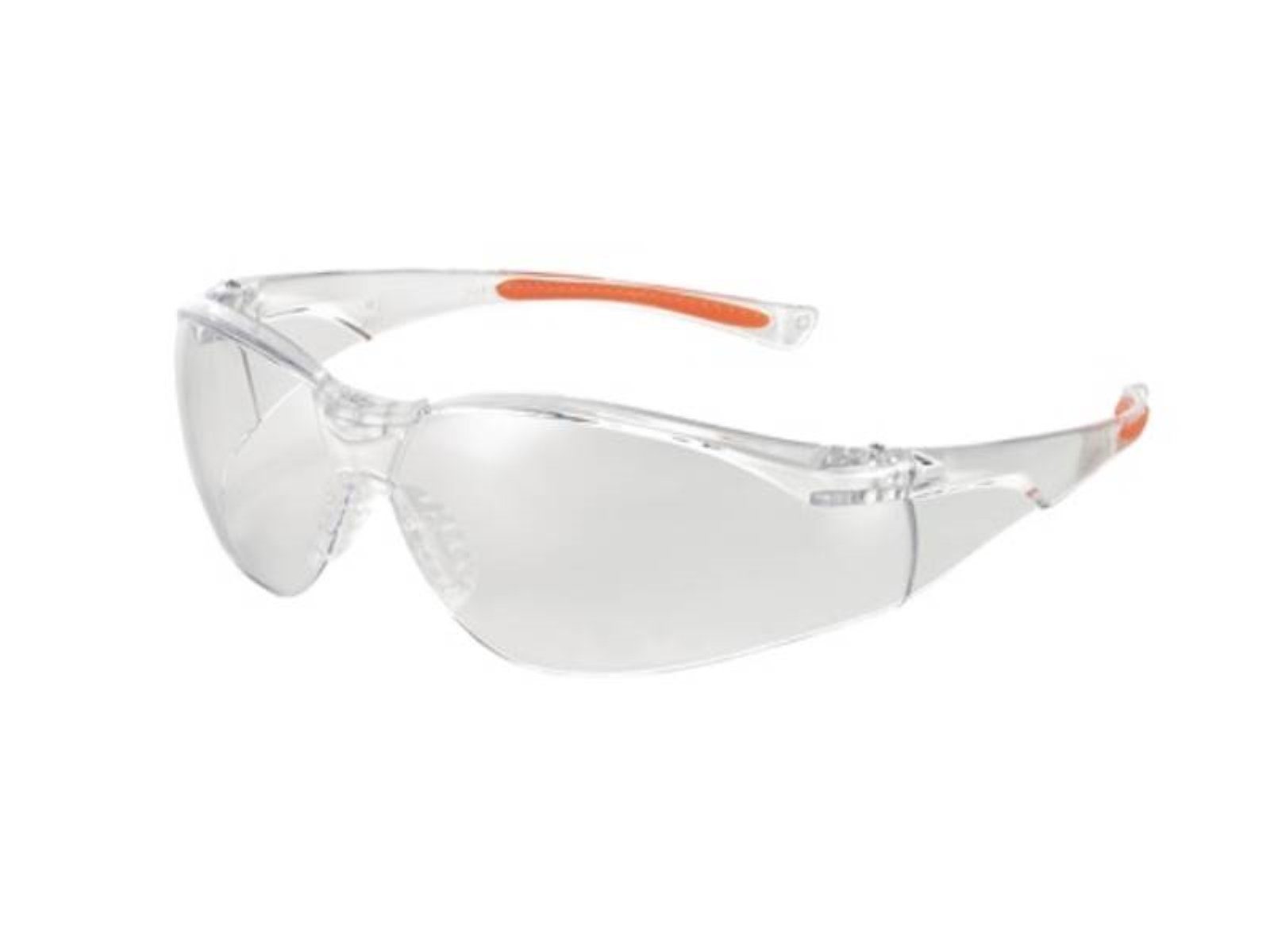 Univet Arbeitsschutzbrille Schutzbrille 513 EN 166,EN 170 FT K Bügel klar orange,Scheibe klar PC