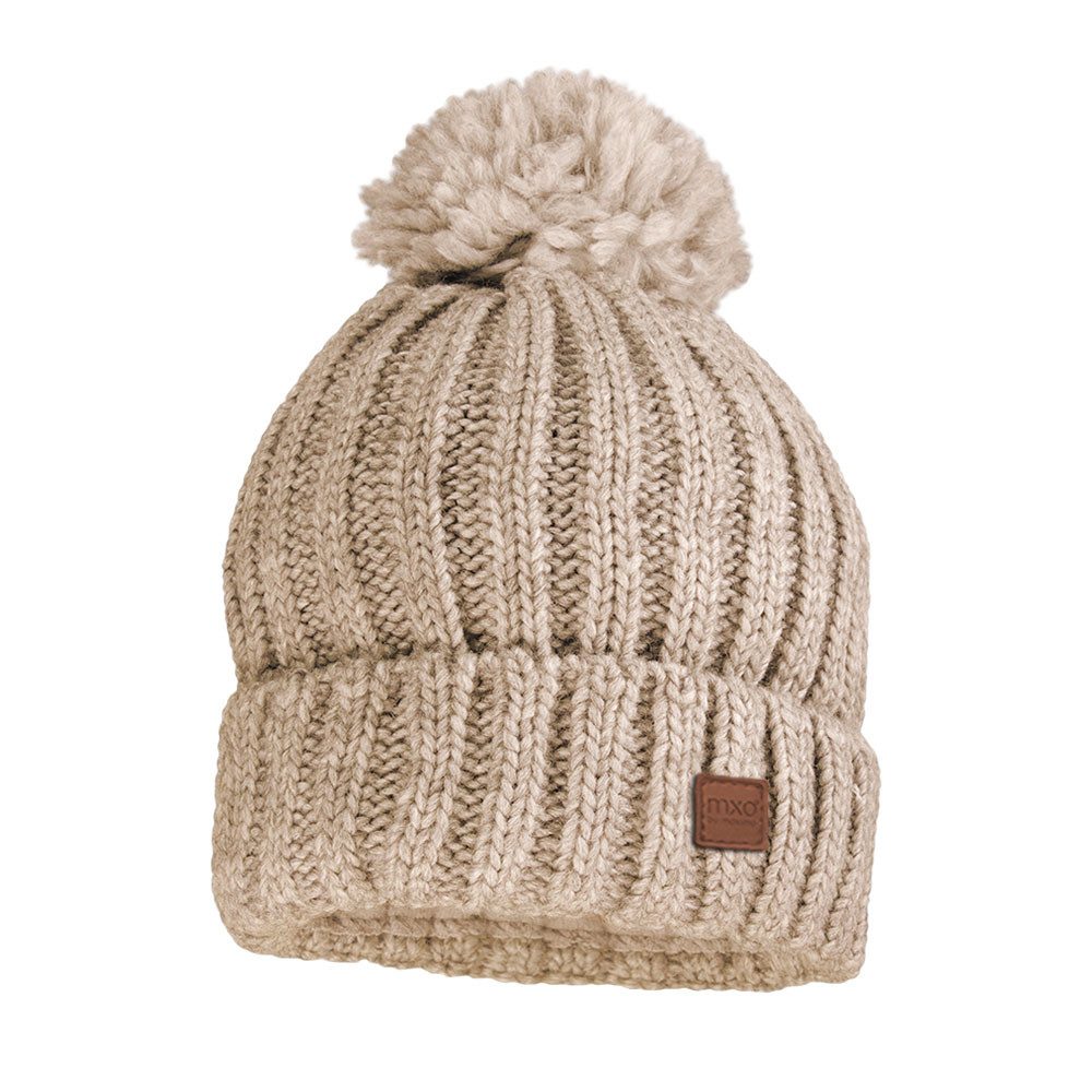 MAXIMO Strickmütze Wollanteil, gefüttert, Bommel