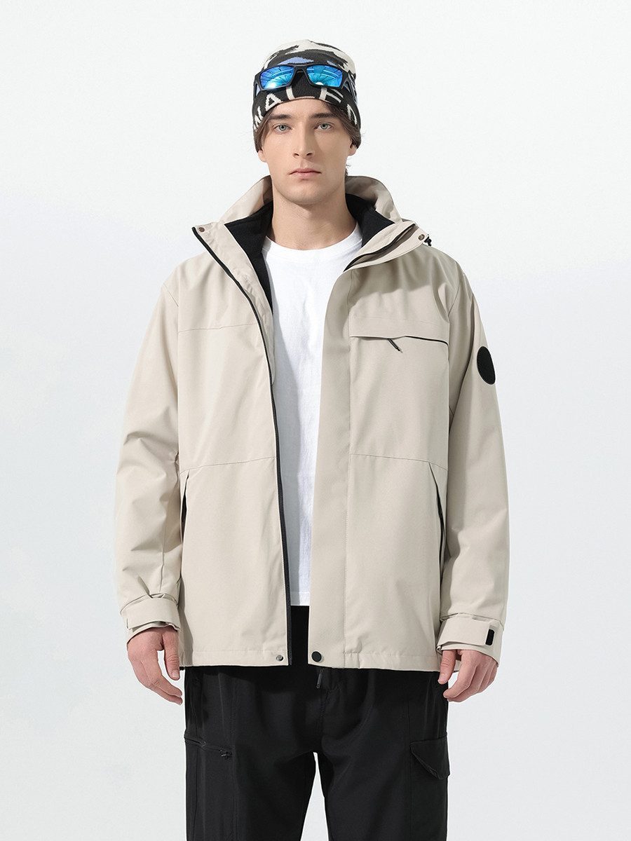 YOUTHUP 3-in-1-Funktionsjacke Übergangsjacke mit Kapuze Herrenjacke