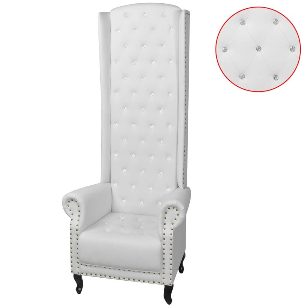 vidaXL Sessel Hochlehner-Sessel Weiß Kunstleder (1-St) günstig online kaufen