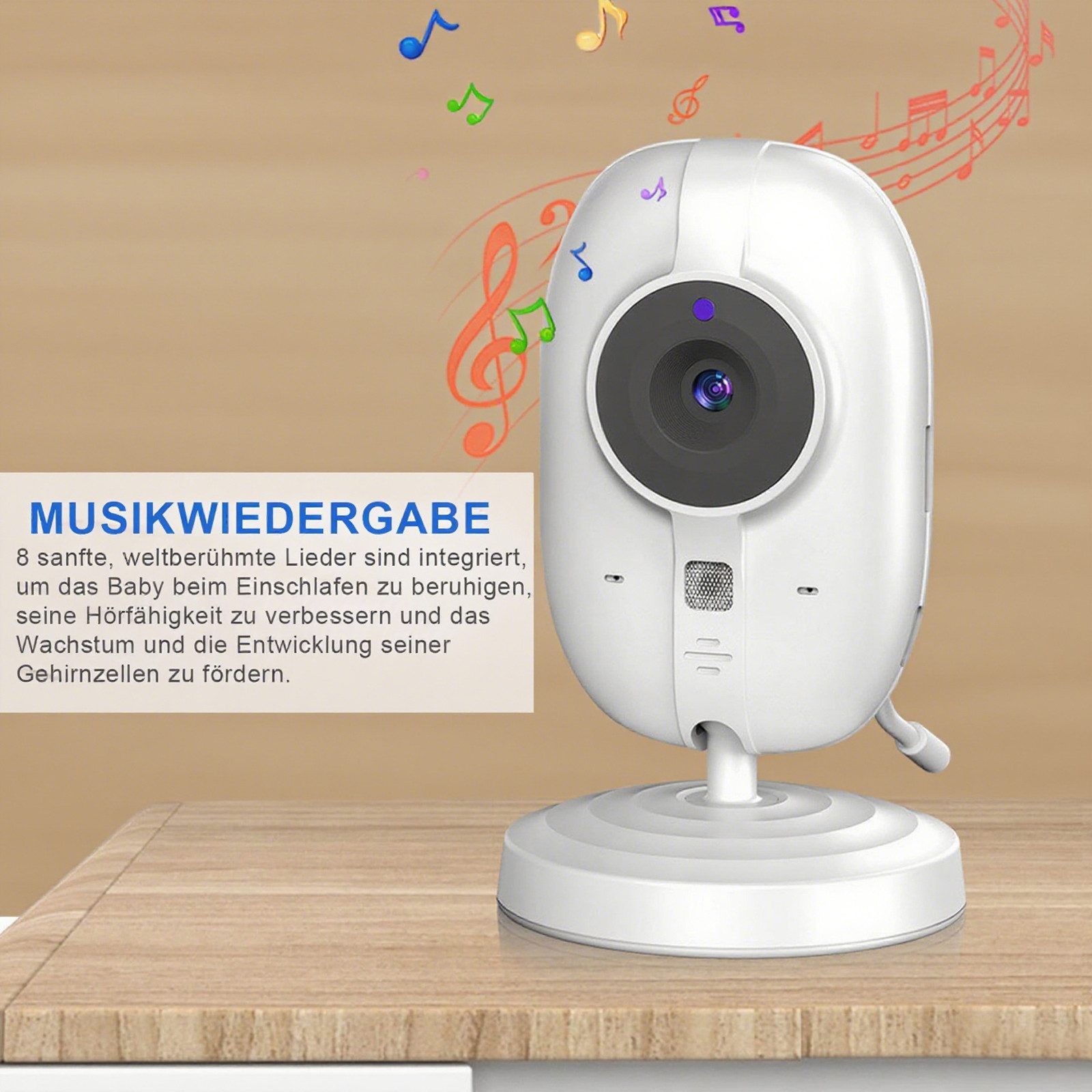 REDOM Video Baby Monitor 3.5 Inch HD Baby Monitoring System, 4x Zoom, 120° Tilt, 360° Rotation, 2.4 GHz FHSS (no Wi-Fi required), App-free, 5m Night Vision, Two-Way Audio, Temperature Monitoring, 2000 mAh Battery, Baby Cam for Parents