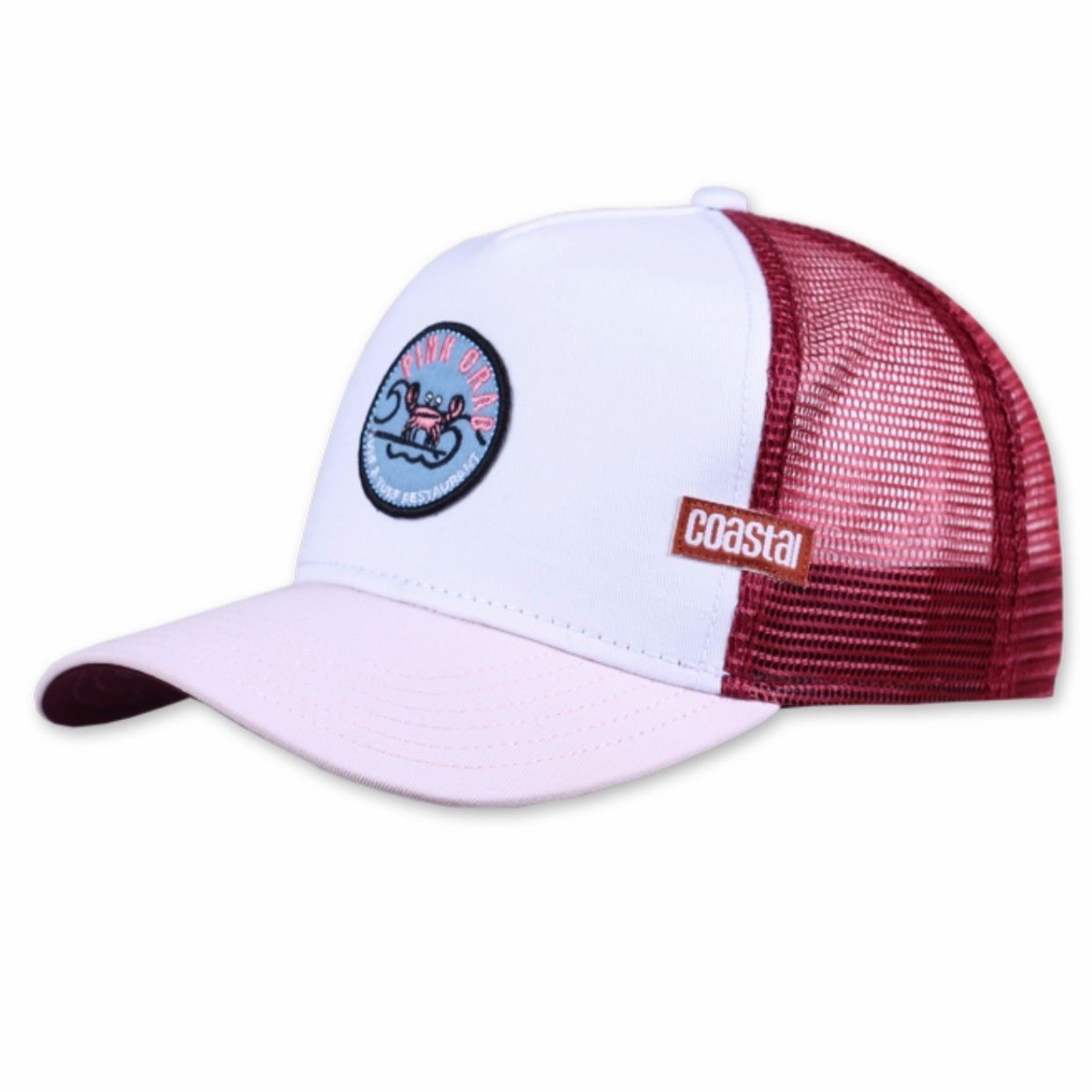 Coastal Trucker Cap PINK CRAB