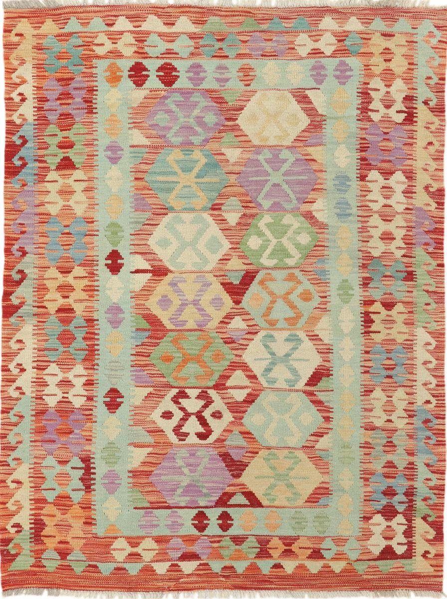 Orientteppich Kelim Afghan 130x173 Handgewebter Orientteppich, Nain Trading, rechteckig, Höhe: 3 mm