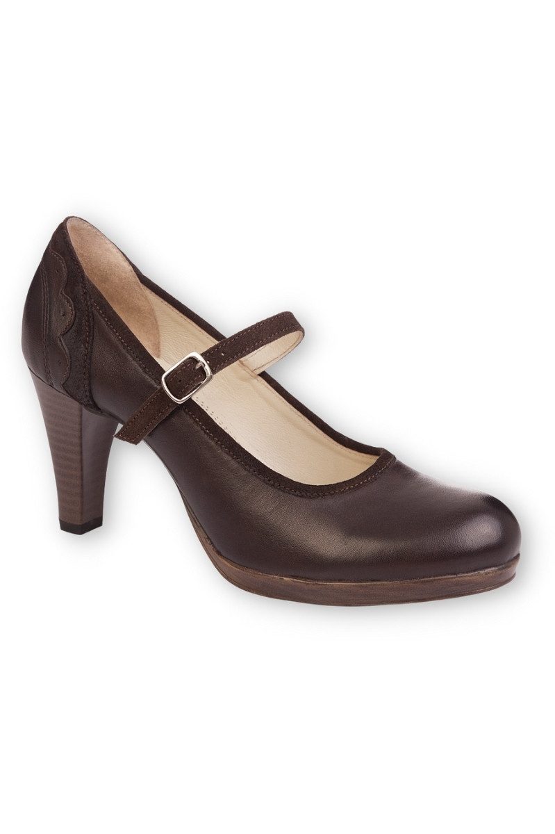 Spieth & Wensky Trachtenpumps - JETTE - schwarz, mokka Туфли