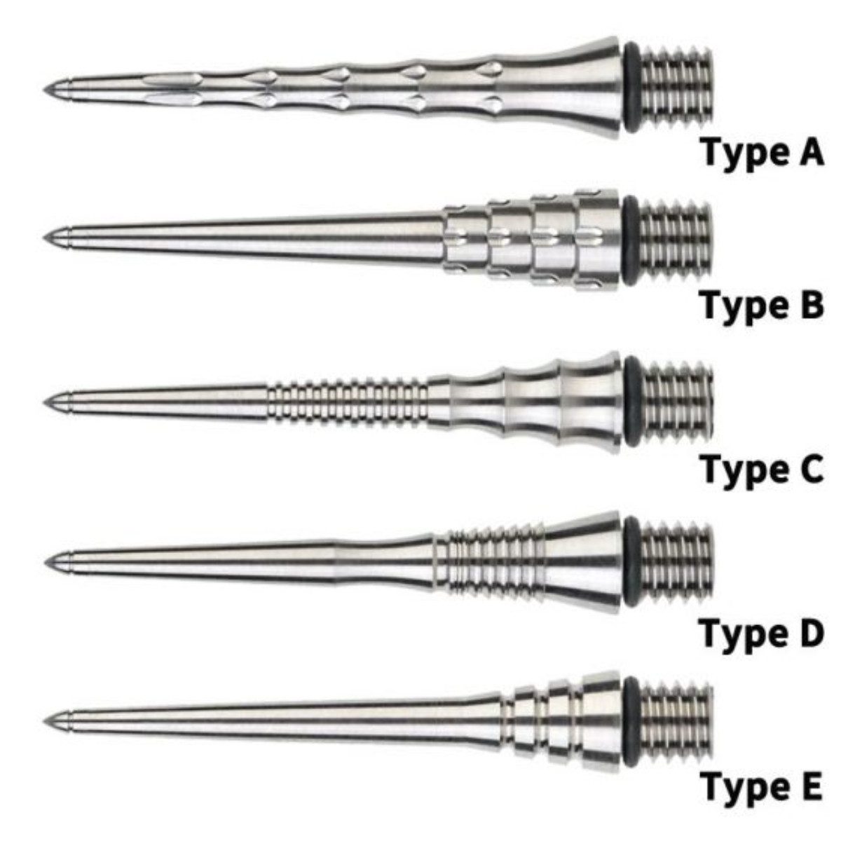 one80 Dartpfeil TI- Umrüst-Dartspitze Softdartpfeilen auf Steeldartpfeile 22 mm Typ D