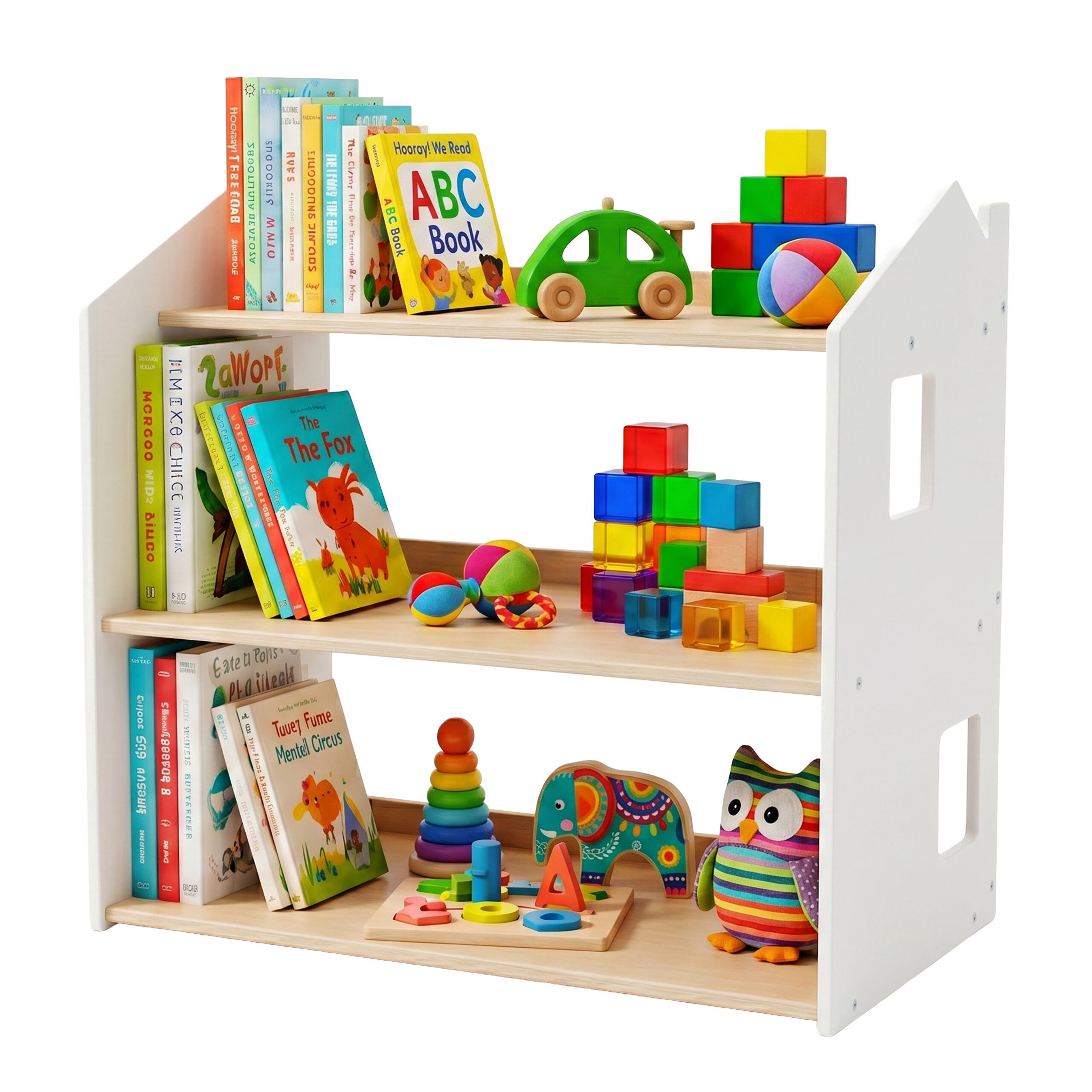 relaxdays Kinderregal Hausform, A