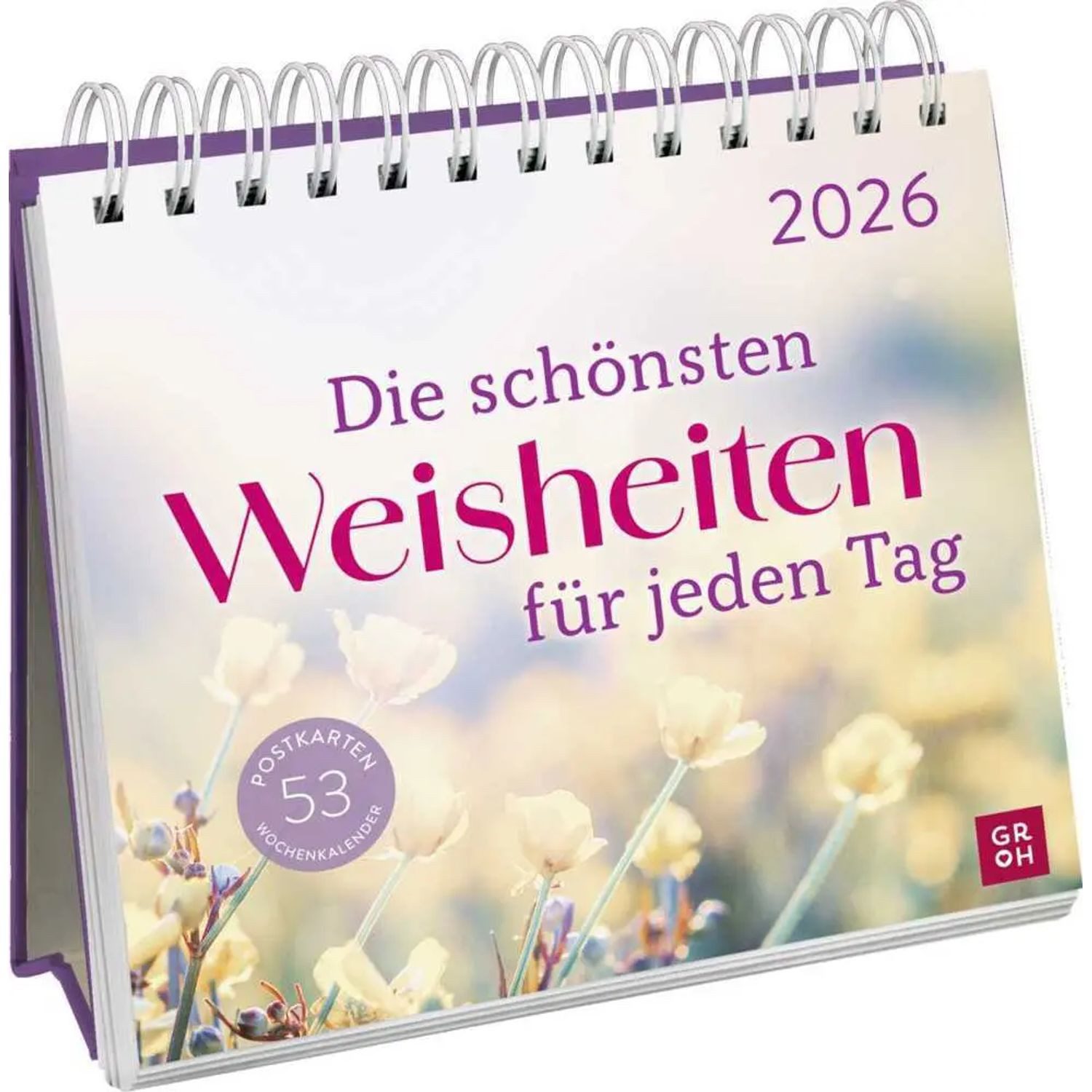 groh Verlag Tischkalender Postkartenkalender 2026: Die schönsten Weisheiten für jeden Tag