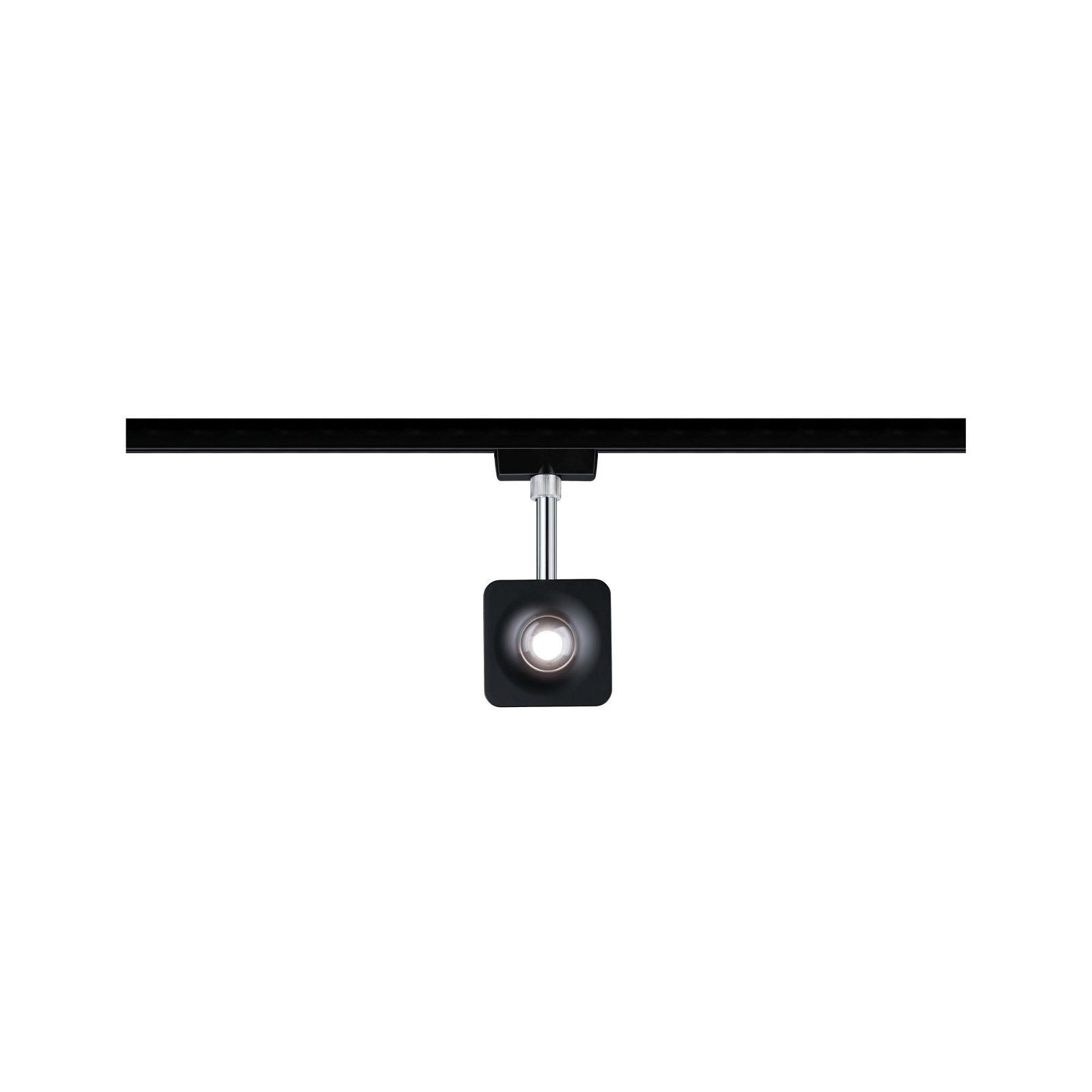 Paulmann Schienensystem-Leuchten URail Schienenspot Cube 589,1lm 8W 4000K 230V Schwarz matt, Chrom, (1-tlg), Einzelspot, dimmbar