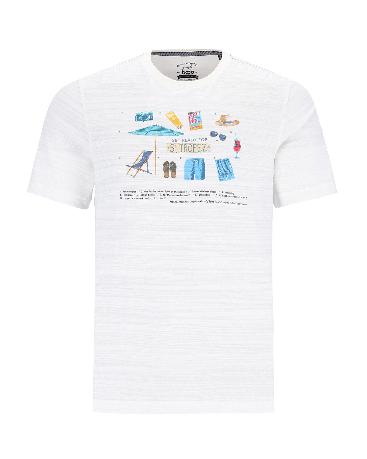 Hajo T-Shirt Rundhals-T-Shirt in Flammengarn