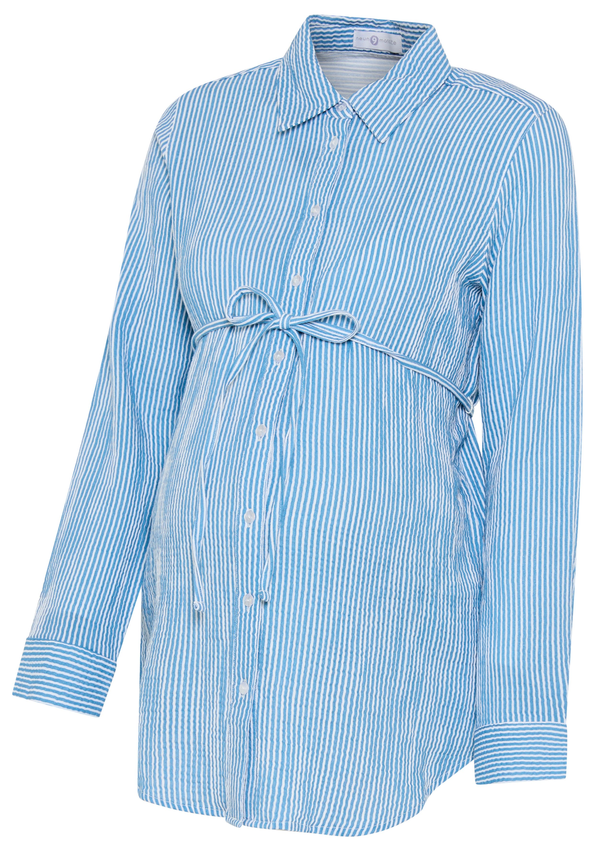 Umstandsshirt Umstands-Bluse, Musselin, Streifenbluse