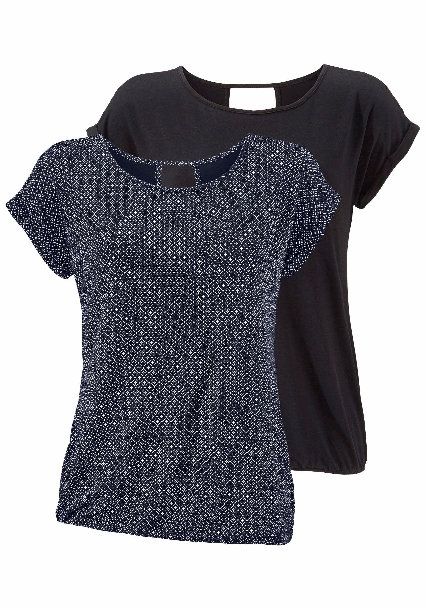 Kurzarmshirt mit modischem Cut-Out