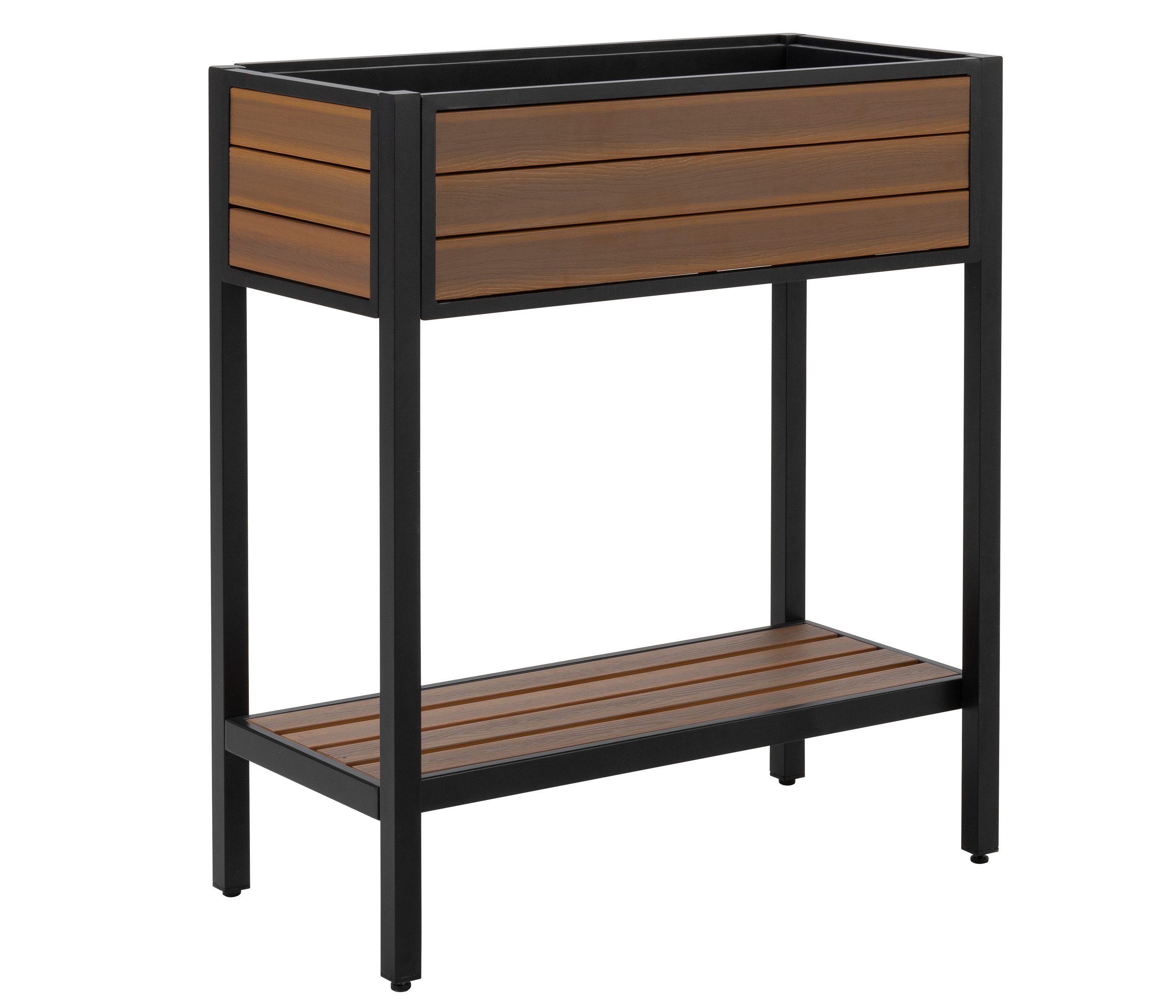 Dehner Hochbeet Balkon-Hochbeet Houston, Aluminium / Kunststoff, robust und langlebig, für Kräuter / Gemüse / Obst / Blumen