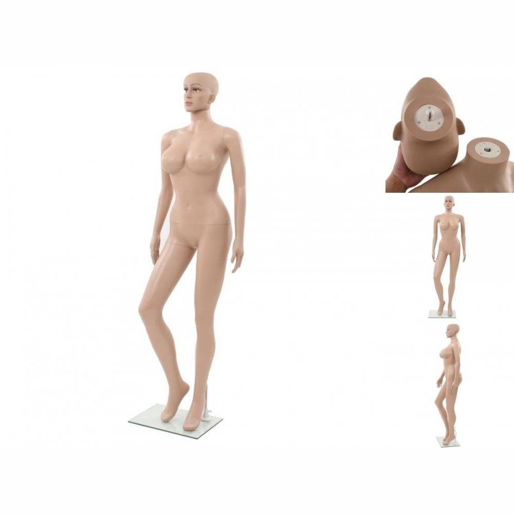 Schneiderpuppe Sexy Weibliche Schaufensterpuppe mit Glassockel Beige 180 cm Ankleidep