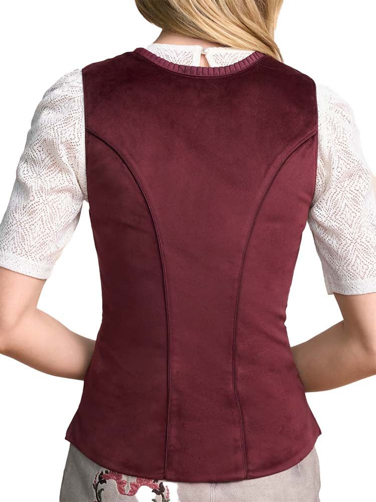 Krüger Madl Dirndltop Trachtenmieder Dilia bordeaux