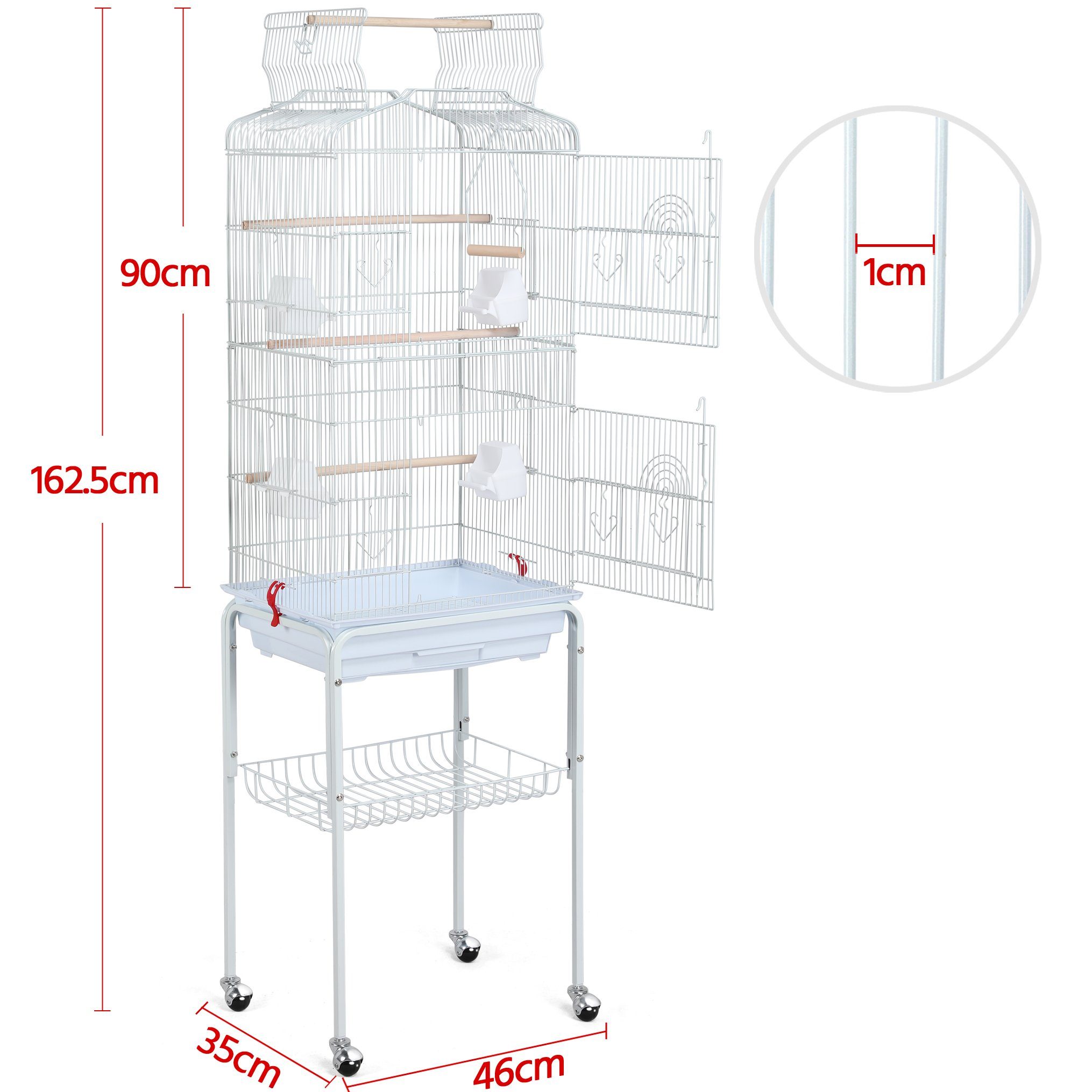 Yaheetech Vogelkäfig, Vogelbauer Vogelvoliere Käfig Vogelhaus