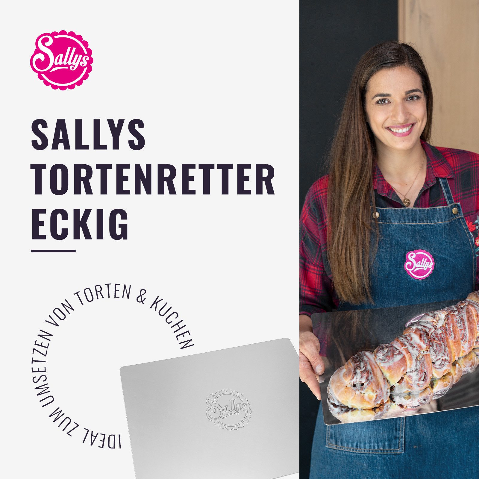 Sallys Tortenbodenheber Duo-Tortenretter: Rund & Eckig für Perfekte Tortenkreationen, Langlebig