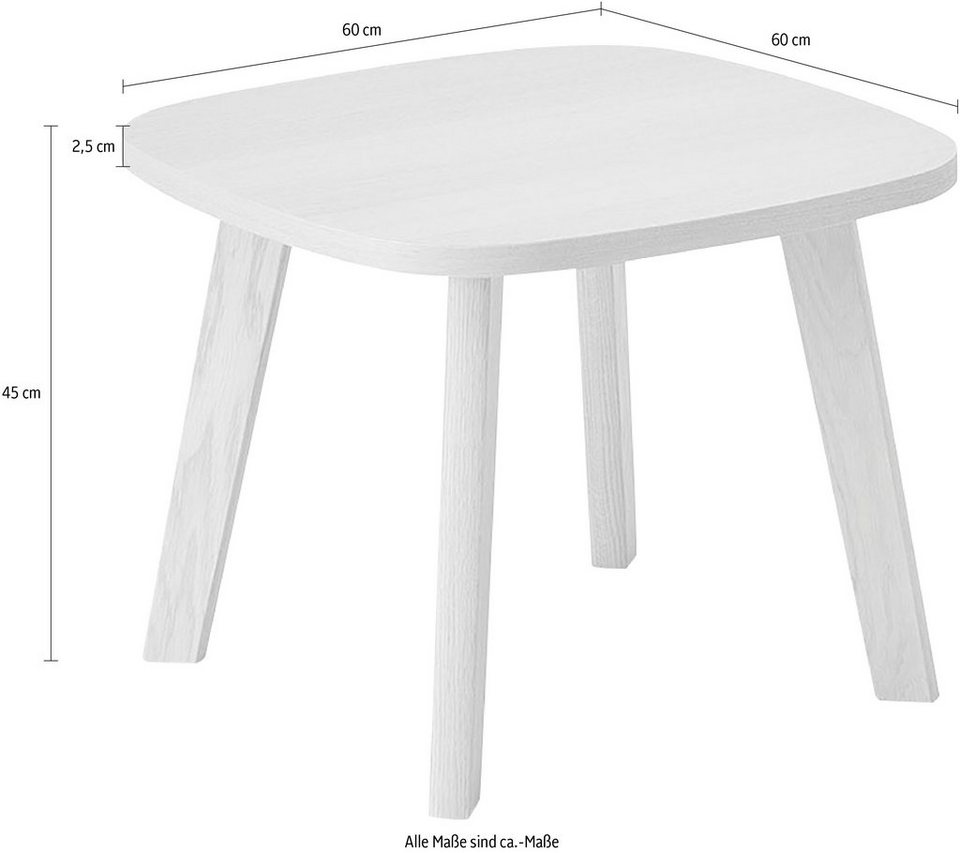 Hammel Furniture Couchtisch One by Hammel, in vier Größen und zwei Farben,  Gestell aus Eiche Massivholz