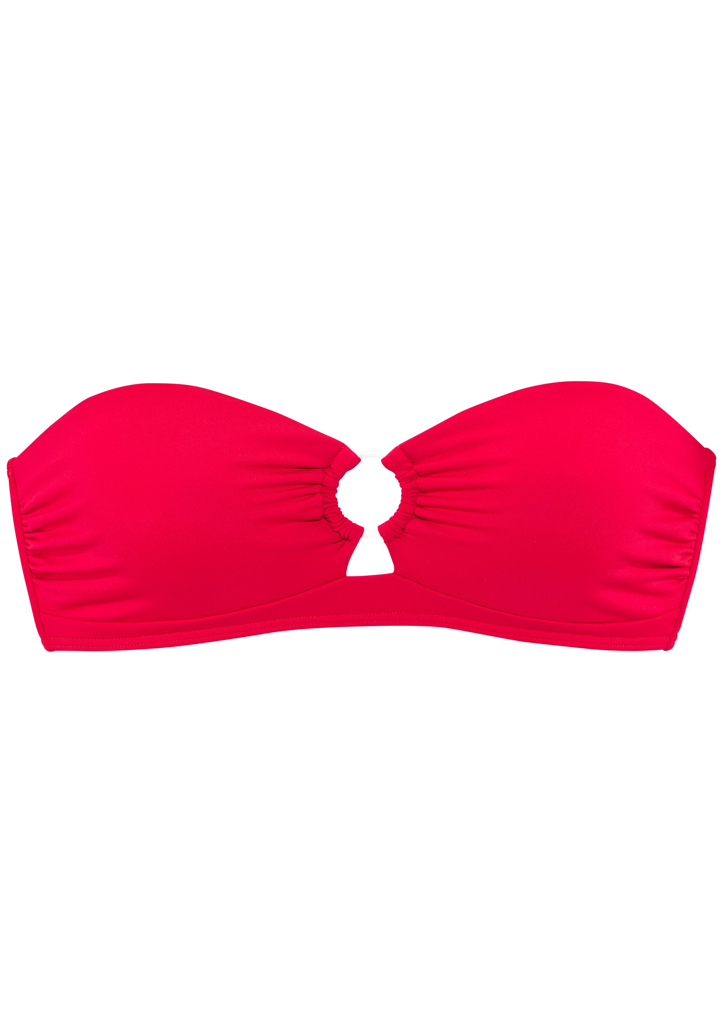 s.Oliver Bandeau-Bikini-Top Beverly, mit kontrastfarbigem Zierring