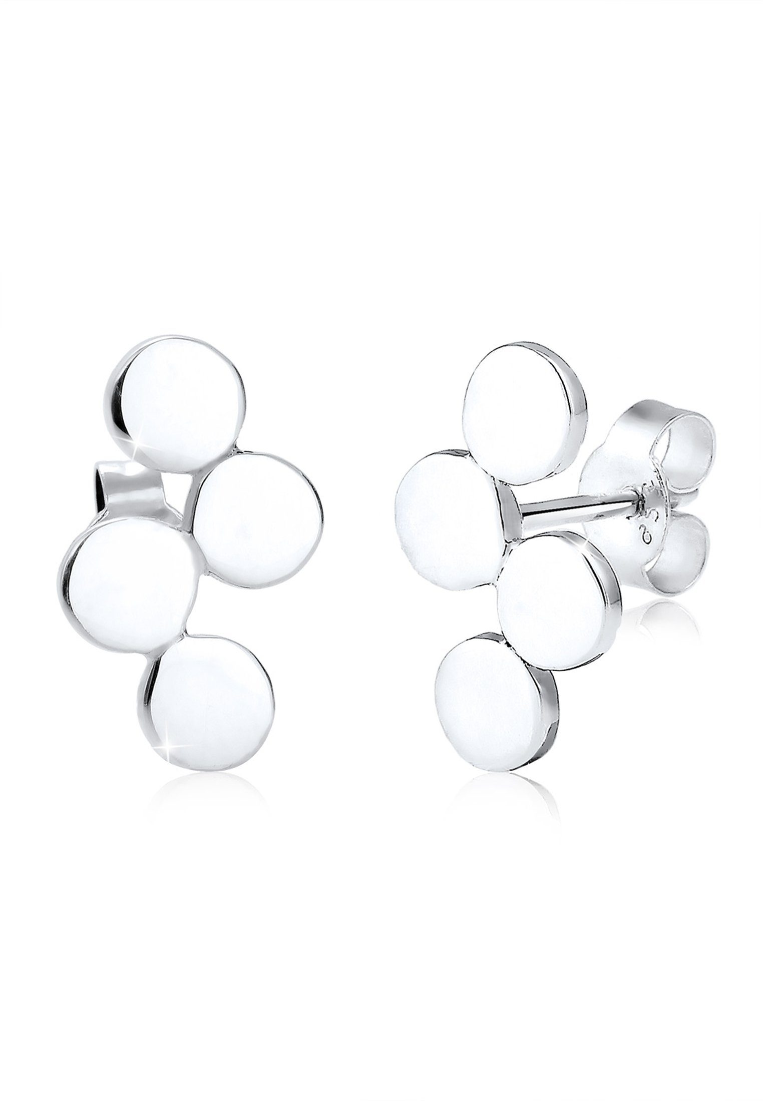 Elli Paar Ohrstecker Kreis Geo Minimal Trend 925 Sterling Silber, Kreis