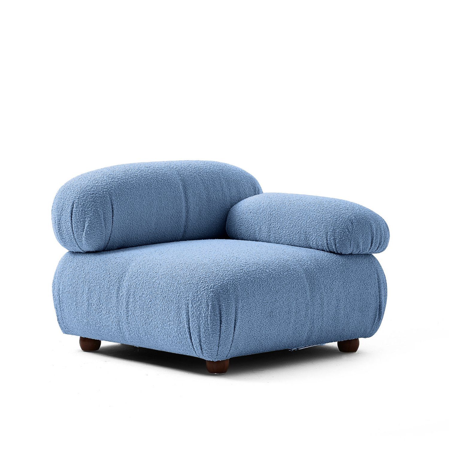 Touch me Sofa Knuffiges Sitzmöbel neueste Generation aus Komfortschaum Blau-Marine-Lieferung und Aufbau im Preis enthalten!