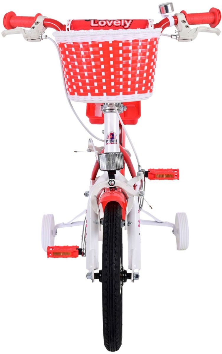T&Y Trade Kinderfahrrad 14 Zoll Kinder Mädchen Fahrrad Kinderfahrrad Rad Bike LOVELY ROT 1493, 1 Gang, Korb, Stützräder, Puppensitz, Schutzbleche, Kettenschutz
