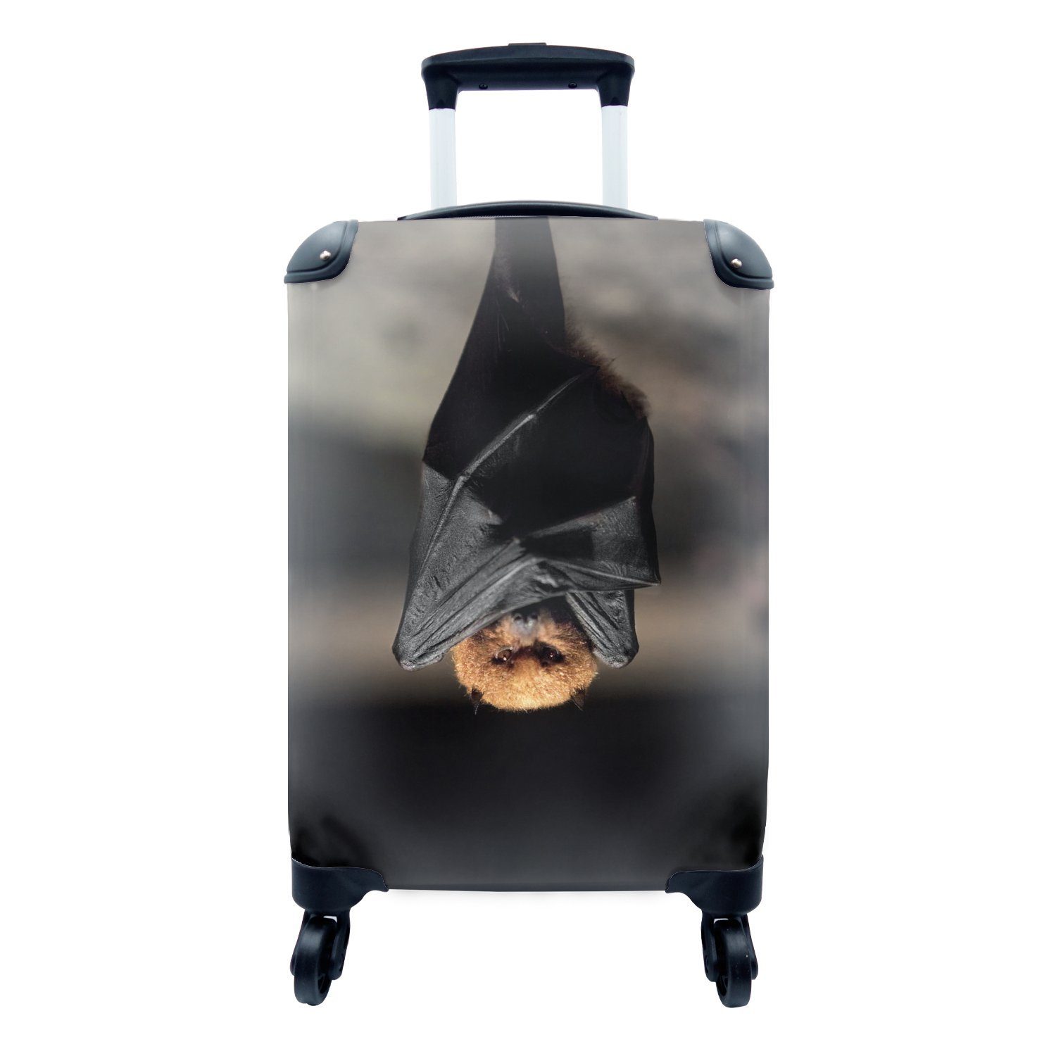 MuchoWow Handgepäckkoffer Eine hängende Fledermaus, 4 Rollen, Reisetasche mit rollen, Handgepäck für Ferien, Trolley, Reisekoffer