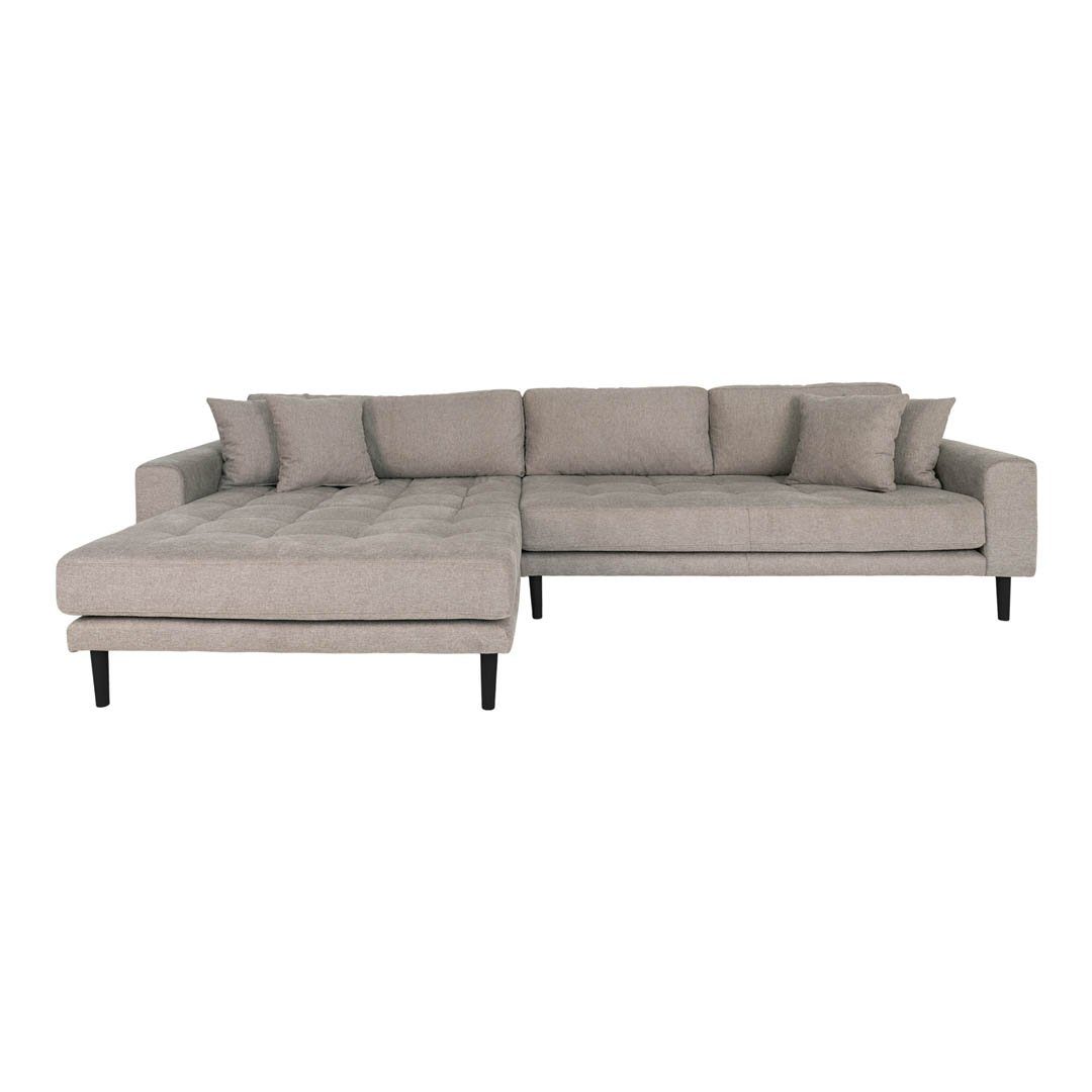 ebuy24 Sofa Chaiselongsofa Kissen Sofa Braun gewendet 4 Lido b, links 1 Teile