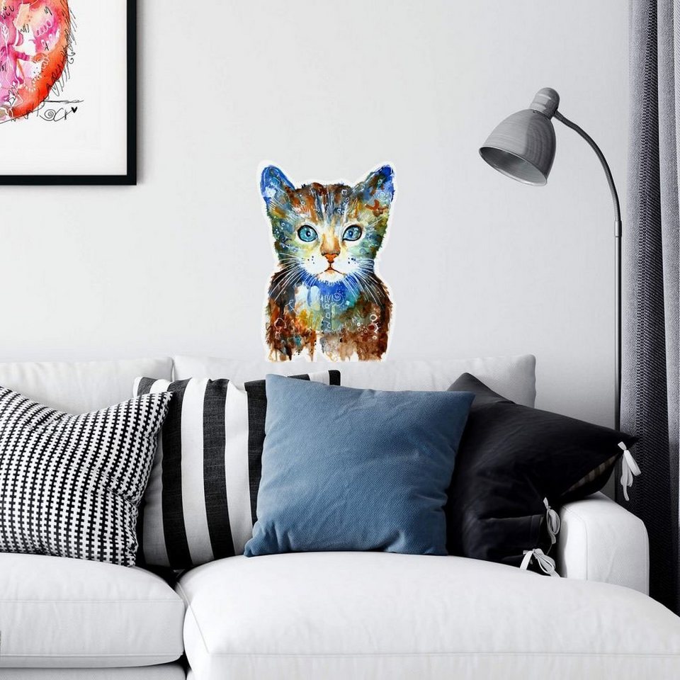 Wall-Art Wandtattoo Lebensfreude - Kleine Katze (1 St)