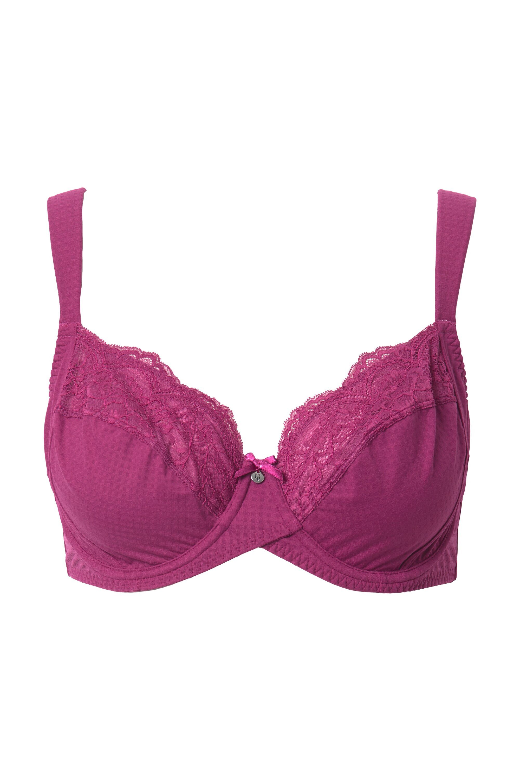Ulla Popken Bügel-BH Bügel-BH Jacquard Spitze Softcups – Bild 2 von 5
