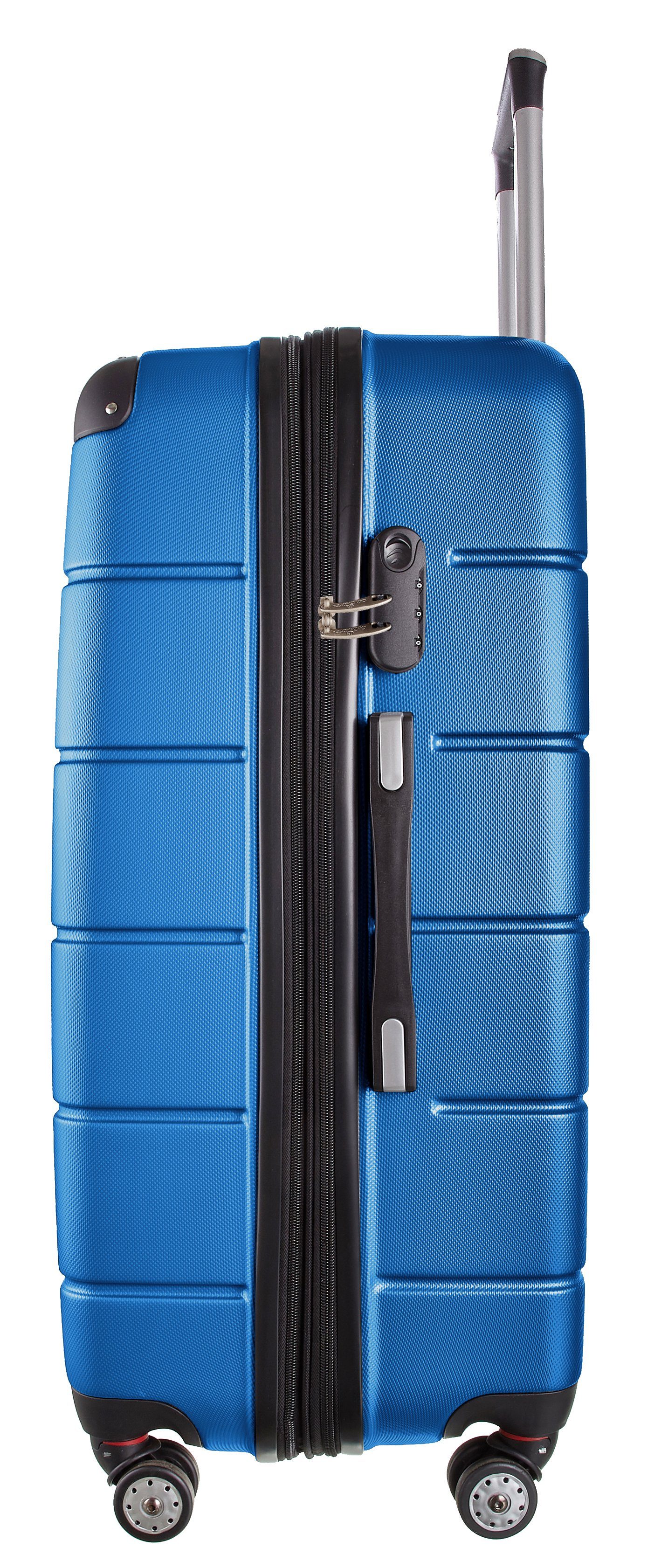 & Kofferset in Modelle (Set, TLG), Material mit Wasserabweisend Größen 360° Leichtlaufrollen, V1 ABS verschiedene - Goldhofer Blau Außen 3 Farben 3