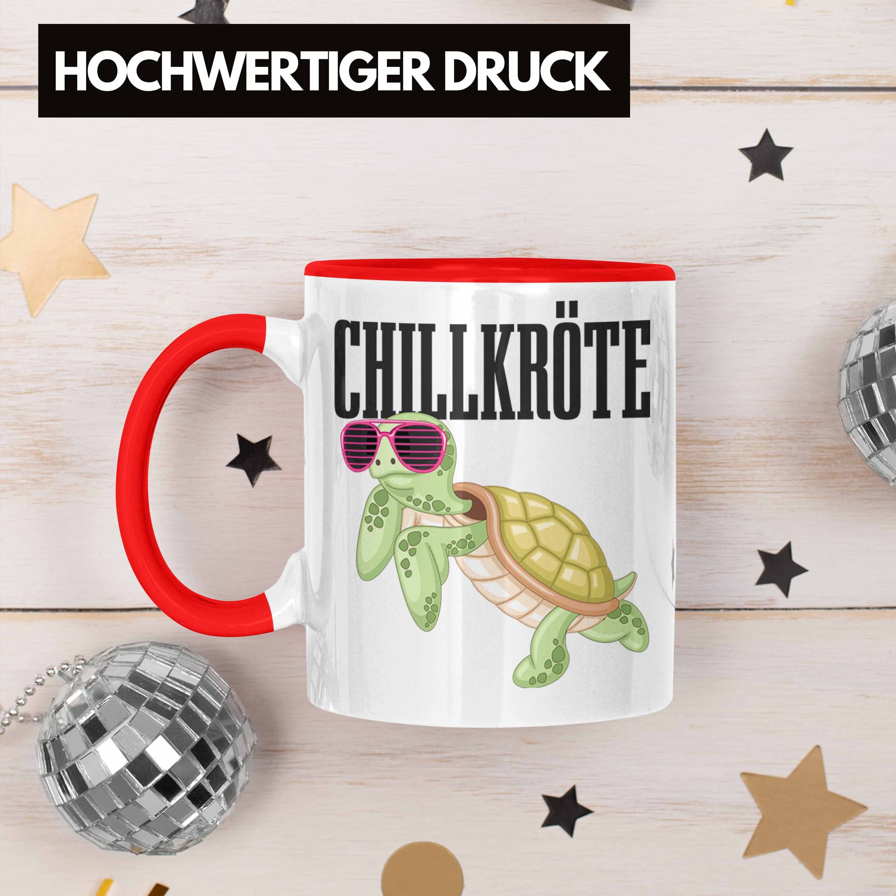 Trendation Tasse Chillkröte Tasse Lustige Schildkröte Gag Witzige Geschenkidee Jugendli