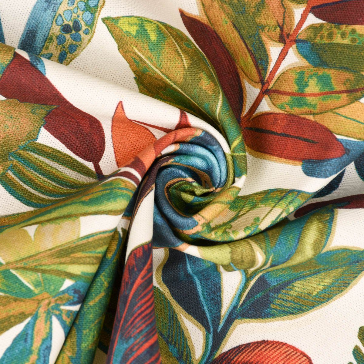 SCHÖNER LEBEN. Tischdecke SCHÖNER LEBEN. Tischdecke Tonga Spice Exotik Blätter Pflanzen bunt, handmade