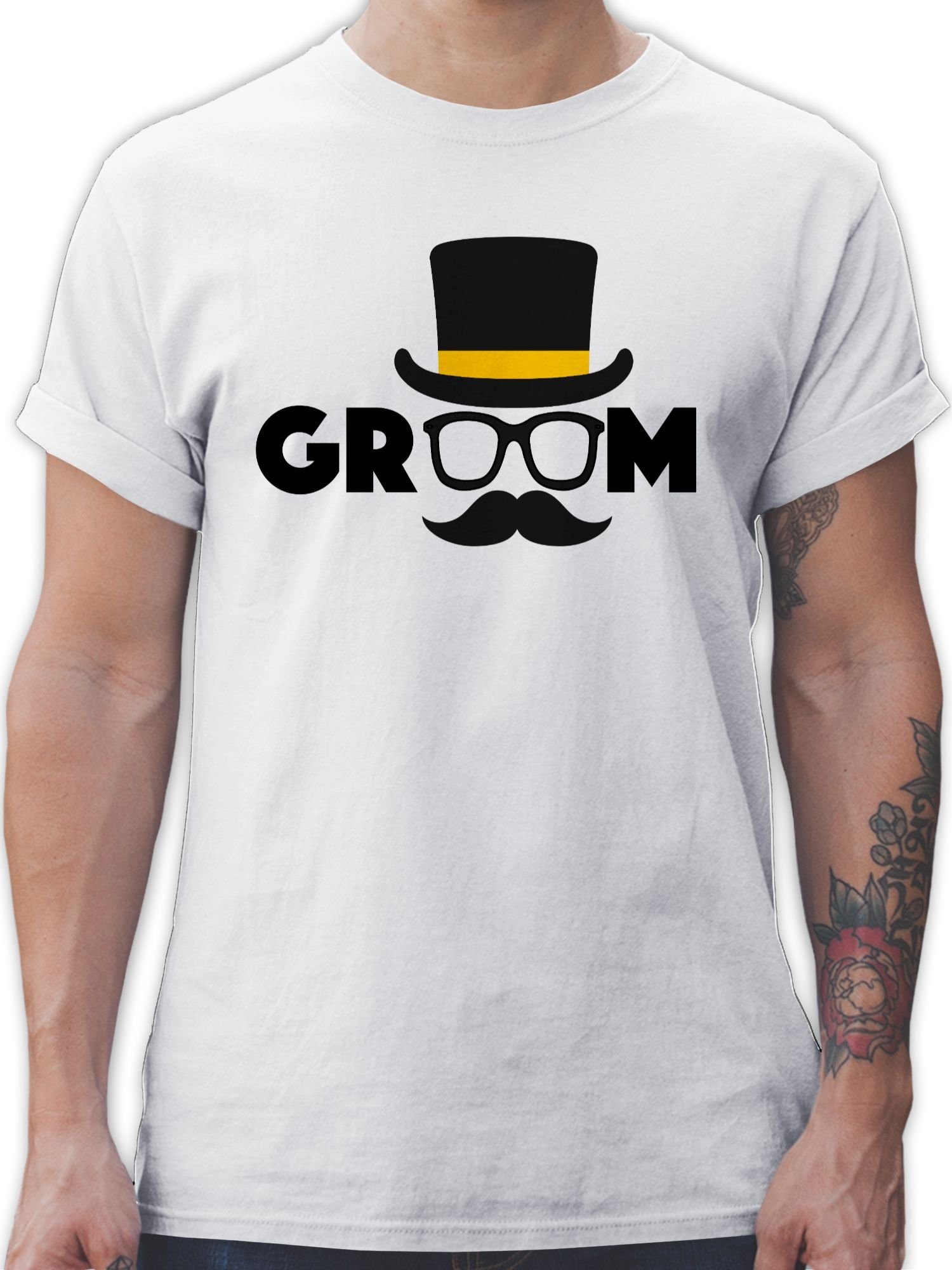 Shirtracer T-Shirt Groom JGA Männer 1 Weiß | T-Shirts