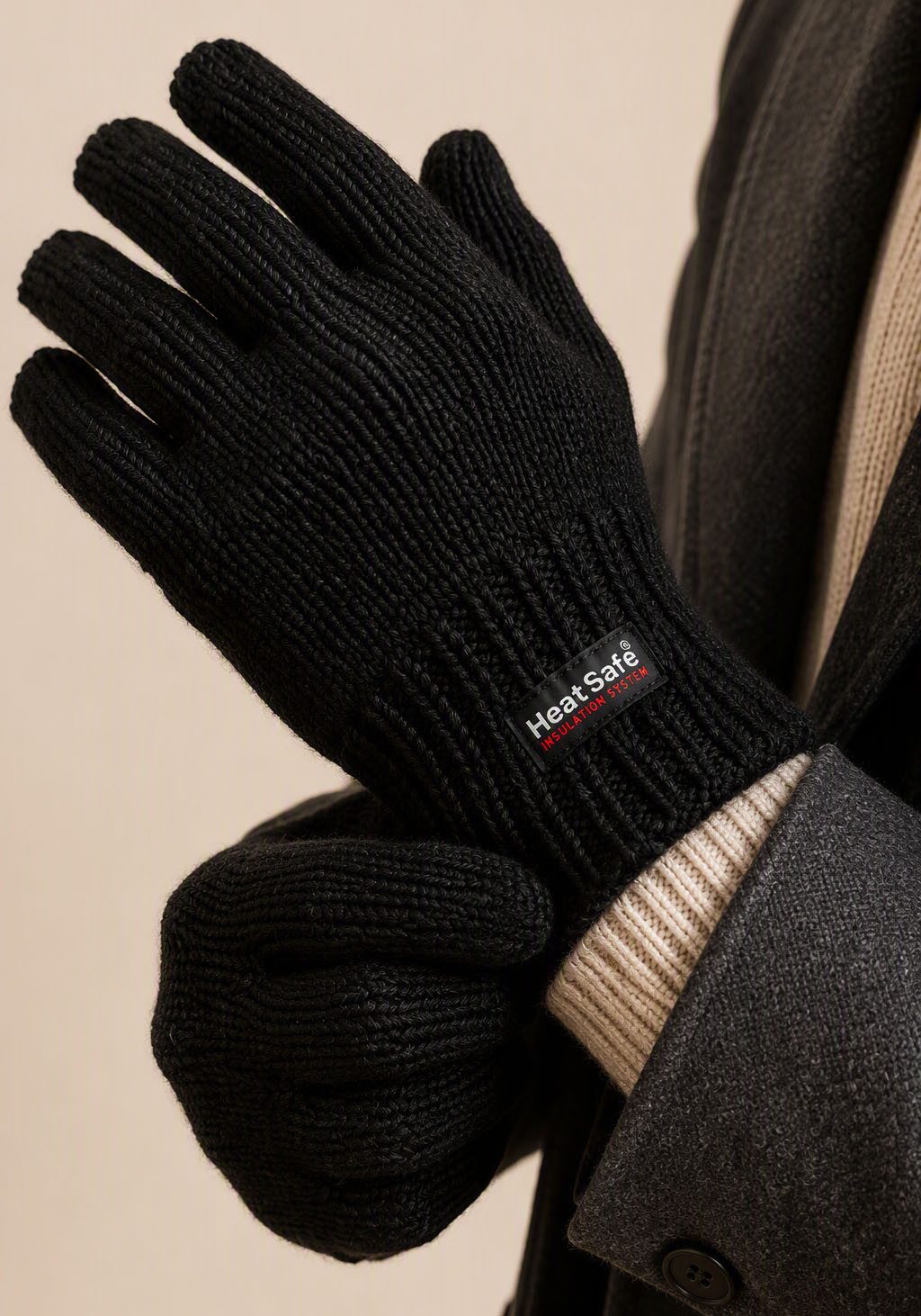 Man's World Strickhandschuhe ThermoBlock®-Membran mit wärmenden Fleece gefüttert