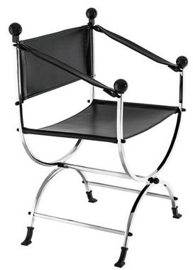 Casa Padrino Armlehnstuhl Designer Stuhl mit Armlehnen 59 x 44 x H. 87 cm - Luxus Bürostuhl