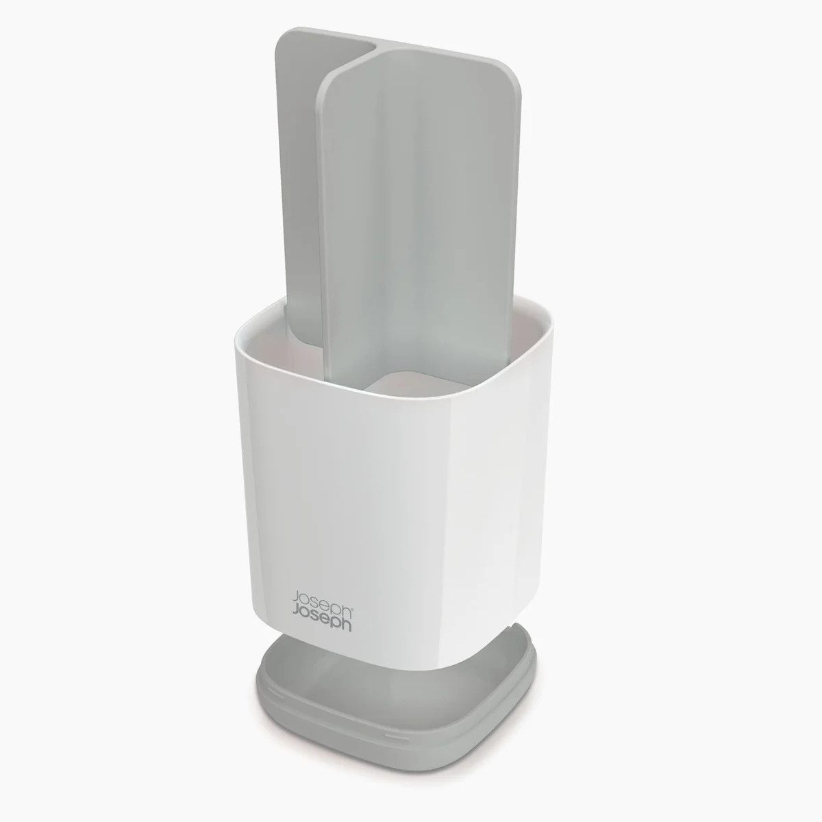 Joseph Joseph Zahnputzbecher Zahnbürstenhalter EasyStore grau-weiß, klein