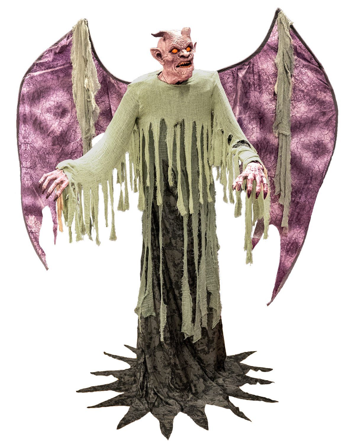 Funny Fashion Dekoobjekt Horror Standfigur Teufel animiert - 210 cm, Hallo