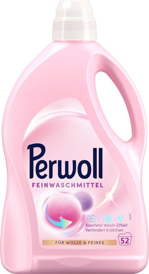 Perwoll PERWOLL Flüssigwaschmittel 52WL Wolle & Feines 2,6L Wollwaschmittel (1-St. Flüssigwaschmittel mit Dreifach-Renew-Technologie)