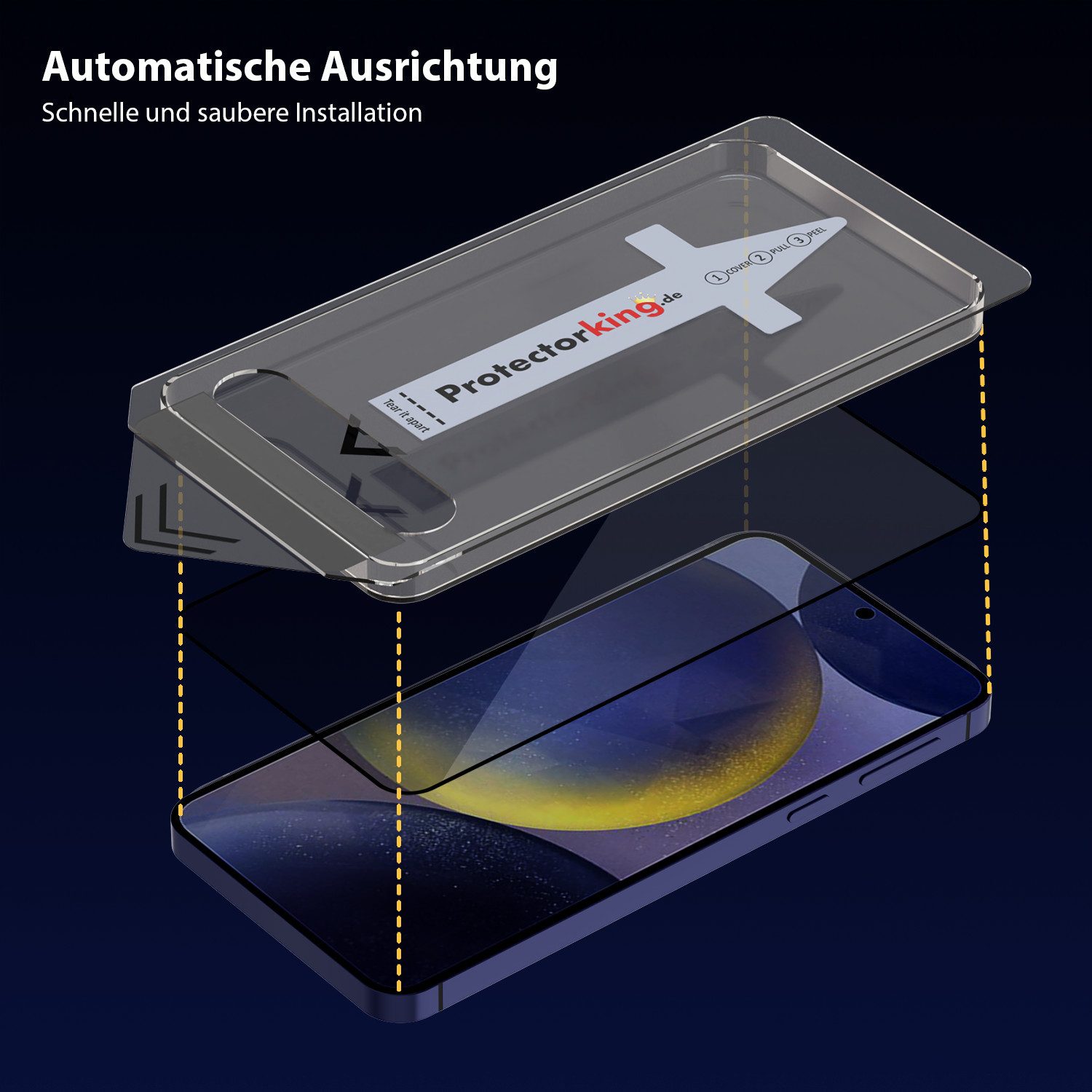 Protectorking Displayschutzfolie 2x 9H Panzerglas für Samsung Galaxy A56 5G KLAR Full-Screen Protector für Samsung Galaxy A56 5G, 2 Stück, Displayschutz, gegen  – Bild 4 von 5