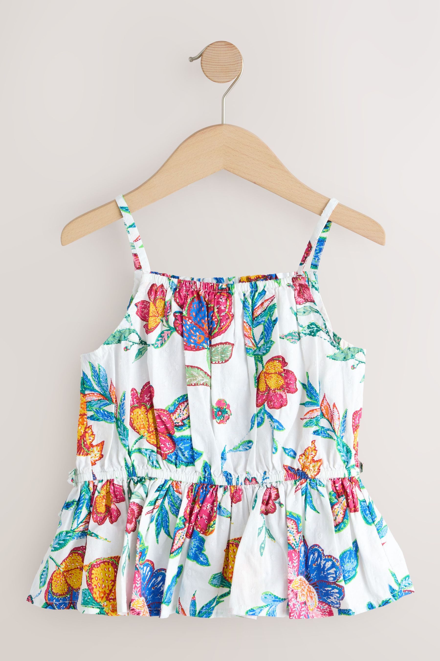 Next Trägertop Bluse mit Schößchen und Trägern (1-tlg)