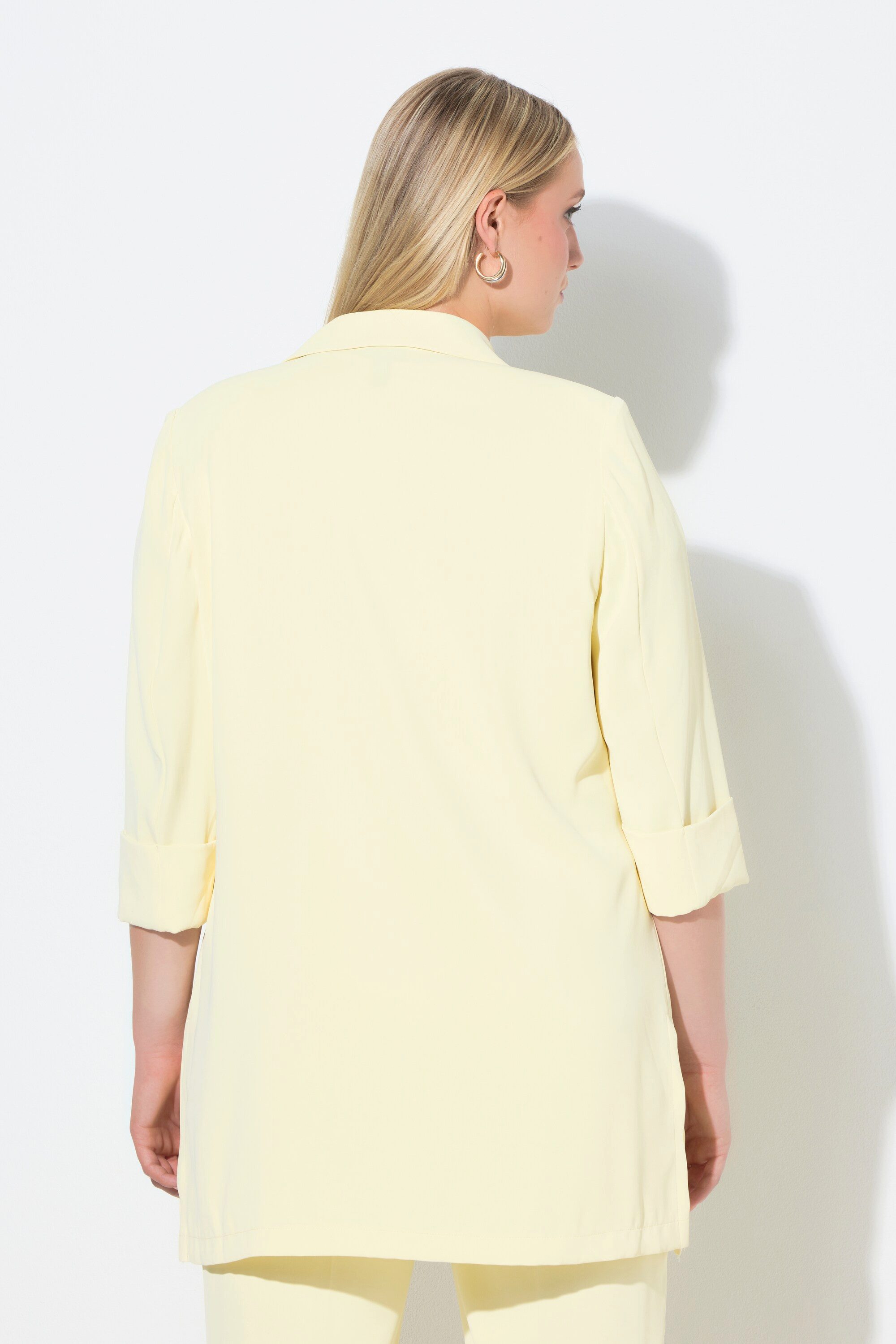 Ulla Popken Blusenblazer Blazer Reverskragen Seitenschlitze 3/4-Arm