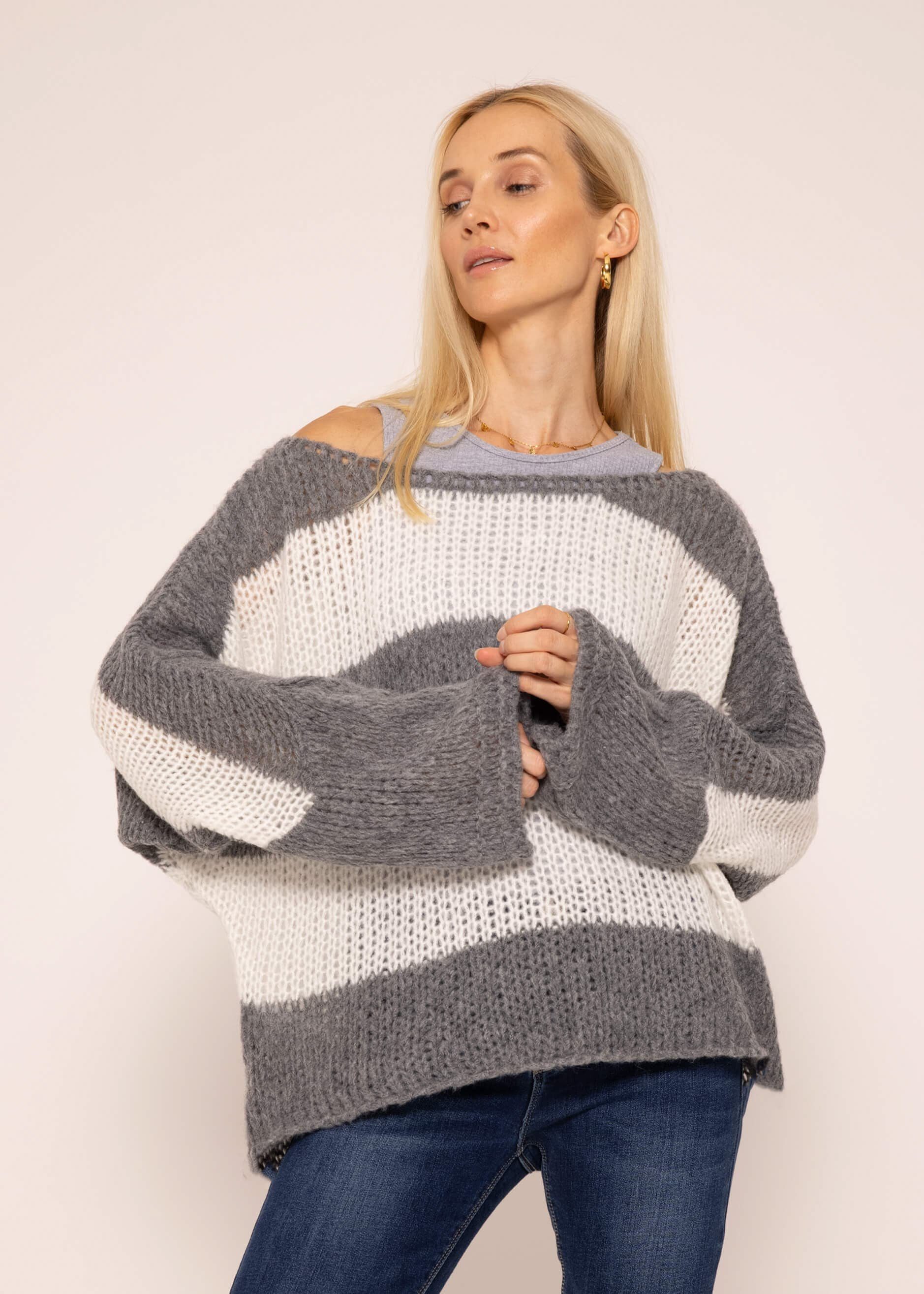 SASSYCLASSY Strickpullover Oversize Pullover Damen aus weichem