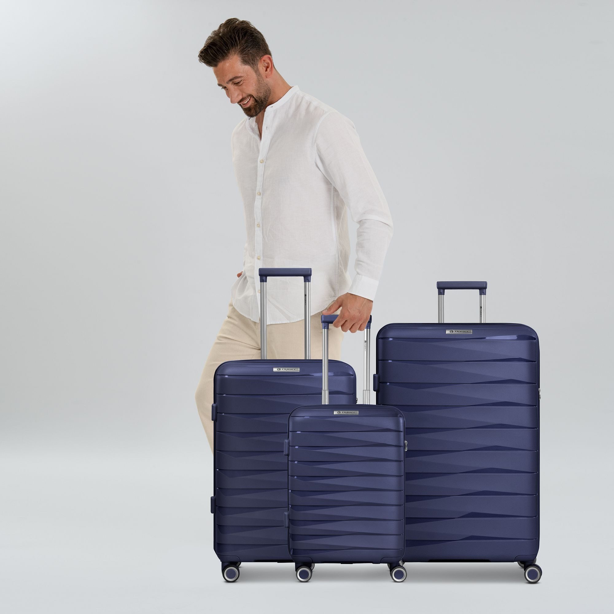 Franky Trolleyset London, 4 Rollen, (3-teilig, 3 tlg), Polypropylen