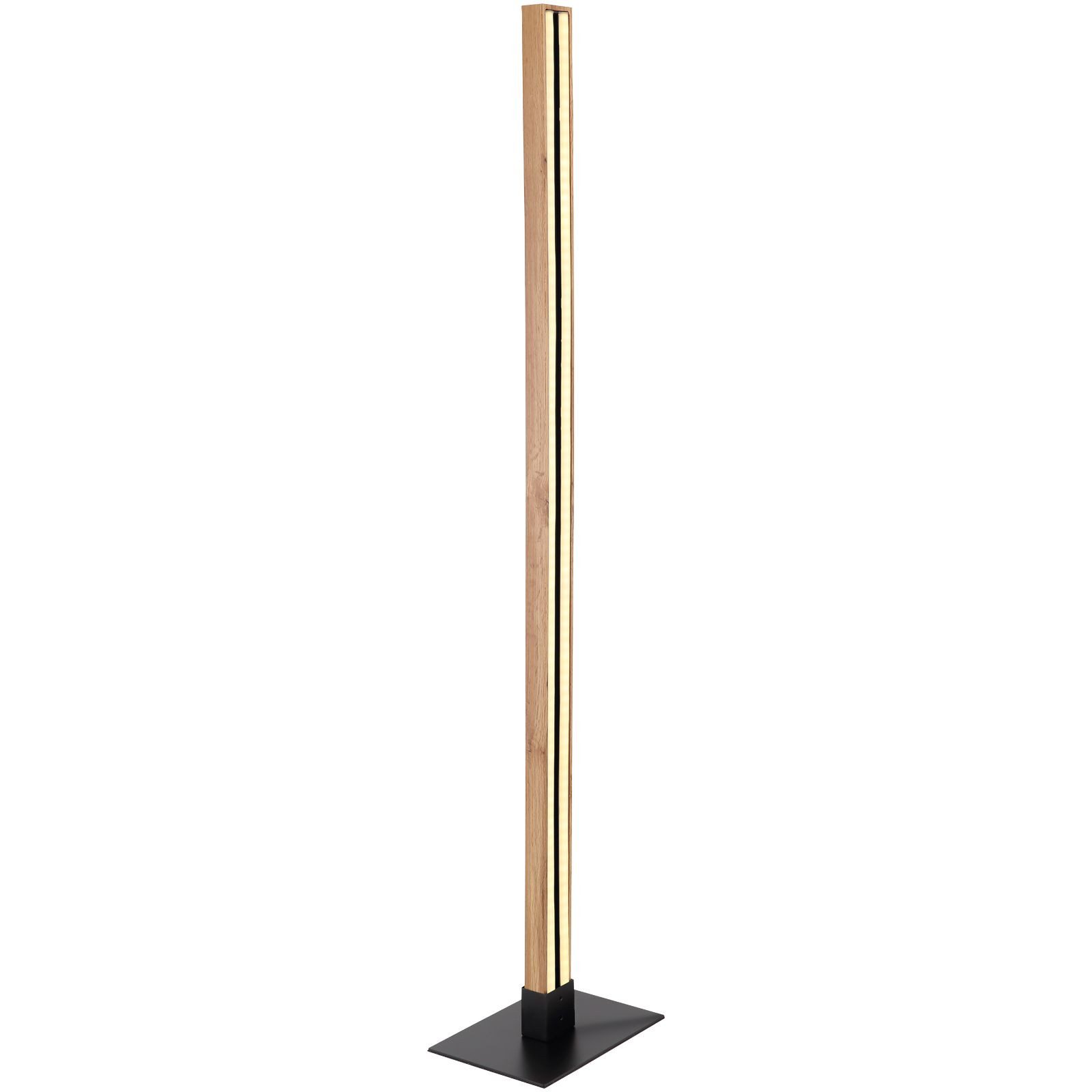 Stehlampe Stehlampe LED Wohnzimmer Stehleuchte Schwarz Holz Optik Modern
