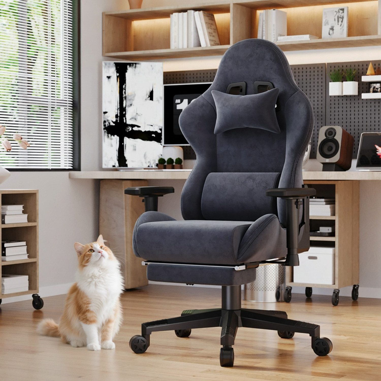 HOMALL Gaming-Stuhl Massage-Bürostuhl aus Stoff mit günstig online kaufen
